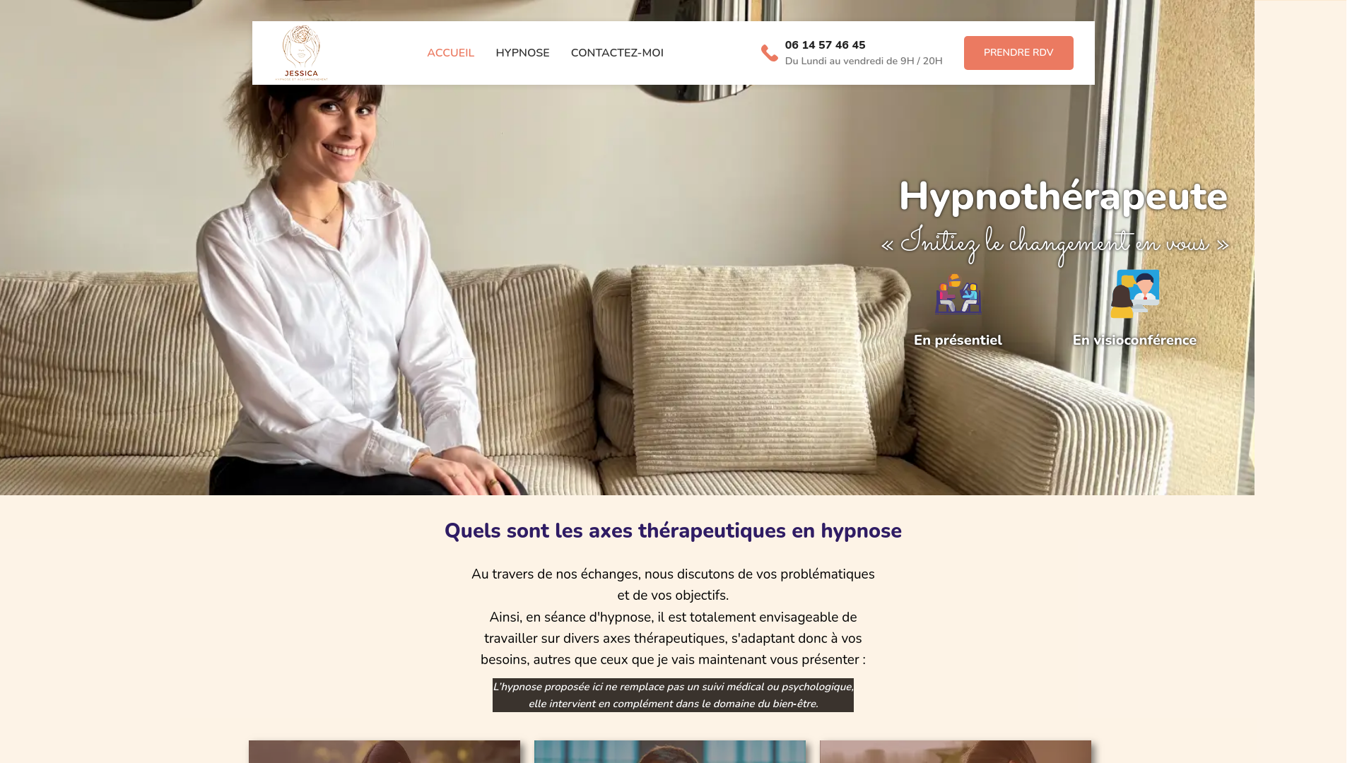 website screenshot of https://hypnose-istres.fr