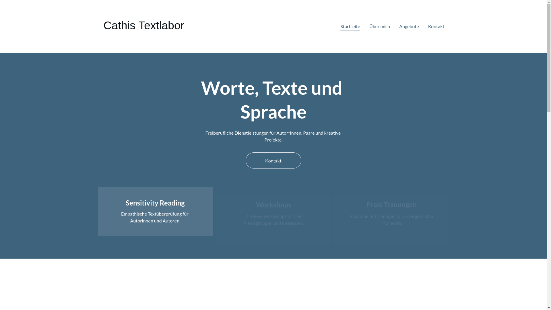 website screenshot of https://cathistextlabor.de/