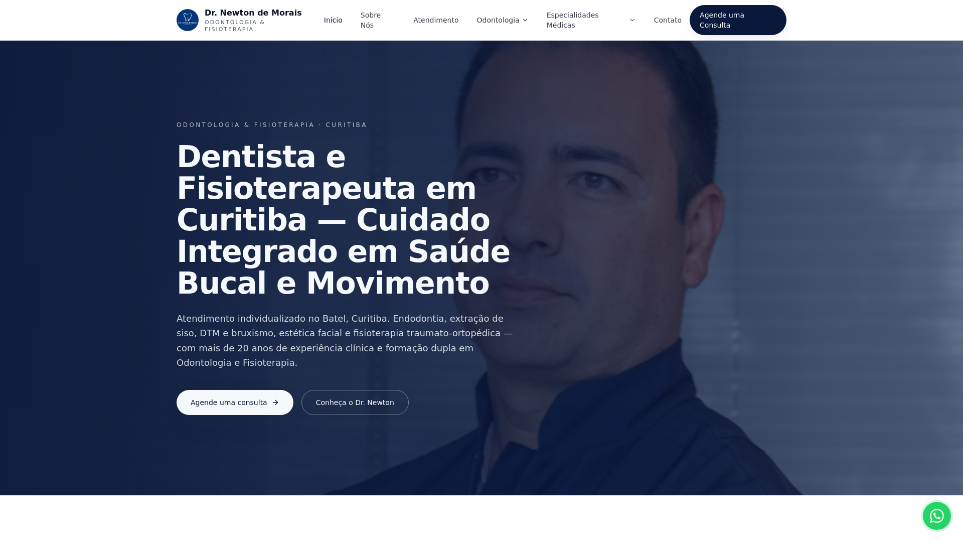 website screenshot of https://drnewtondemorais.com.br/