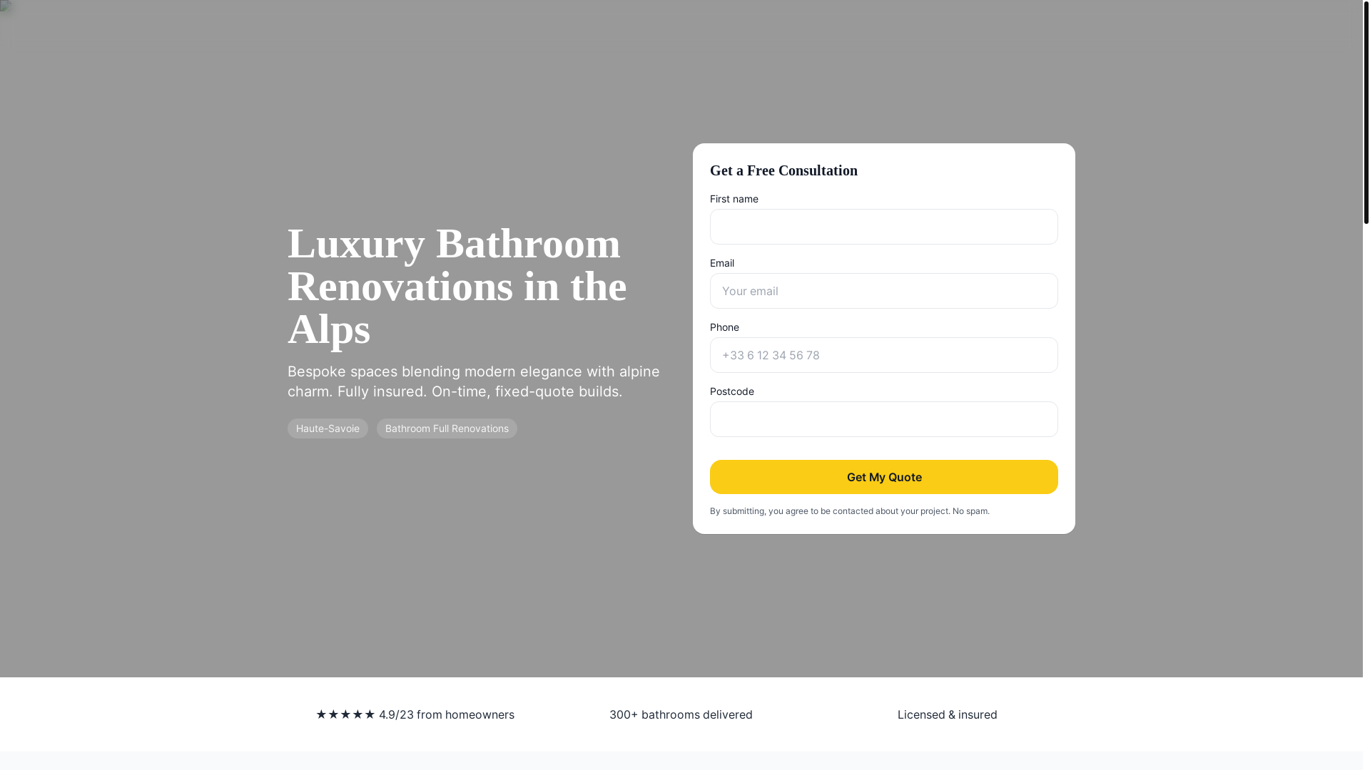 website screenshot of https://alpine-renovation.fr/