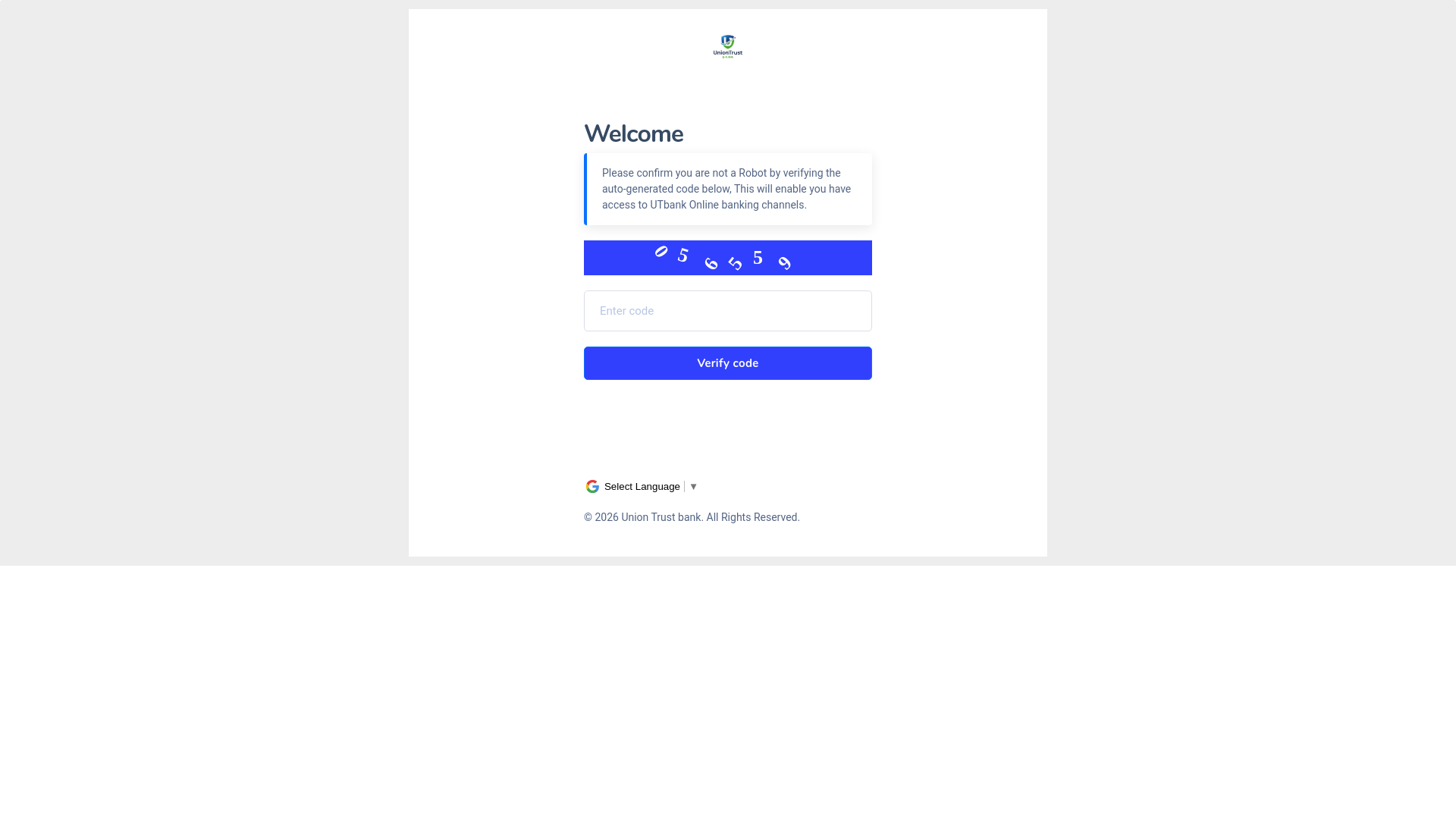 website screenshot of https://uniontrustbnk.online/