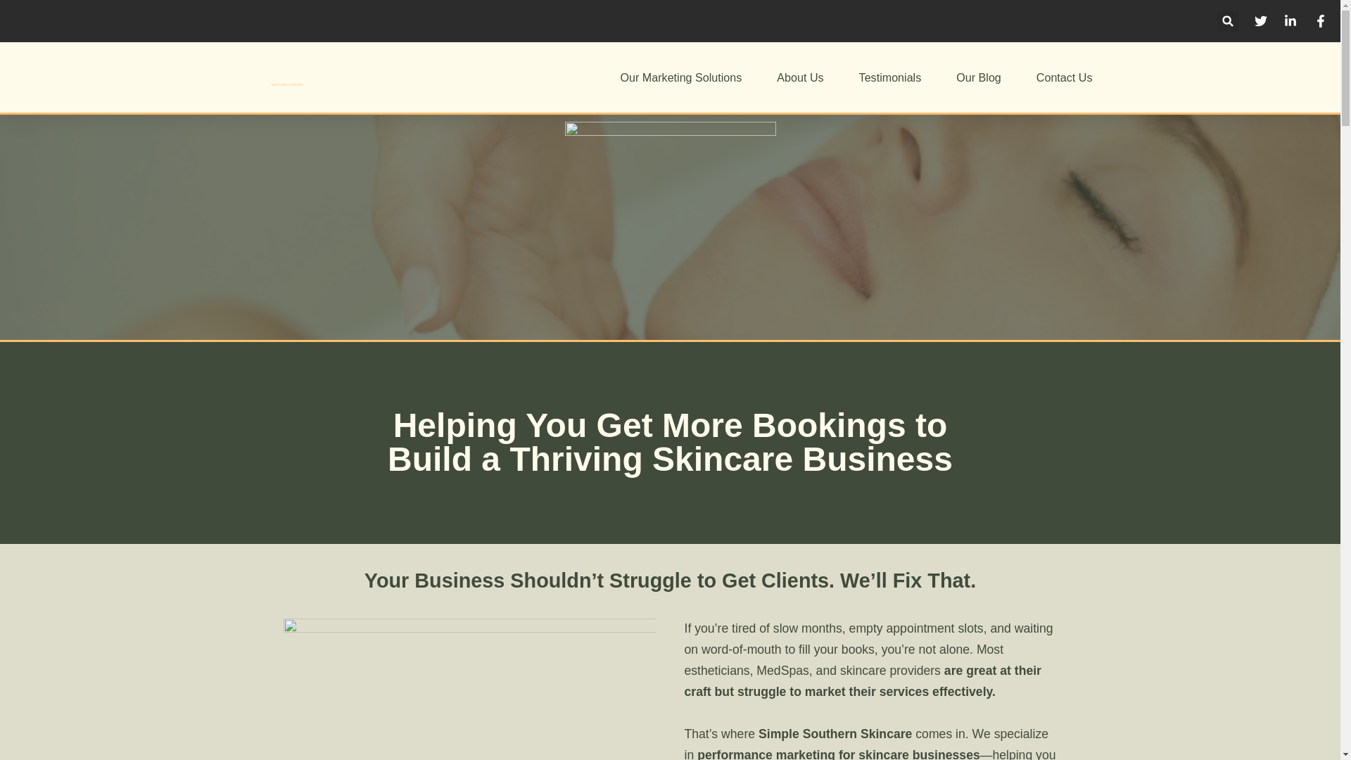 website screenshot of https://looksimplesouthernskincare.com/