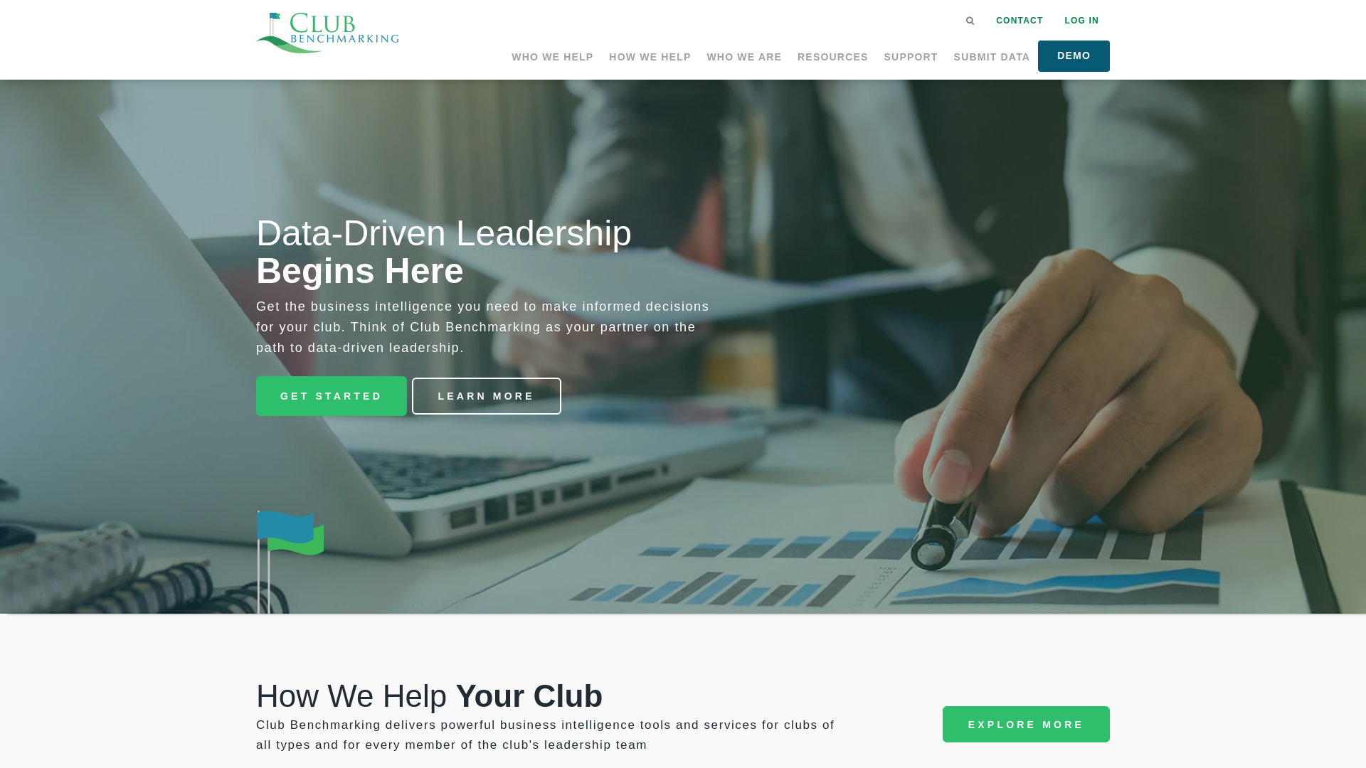 website screenshot of https://clubbenchmarking.ai/