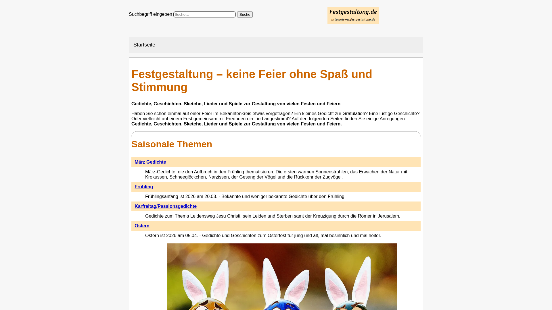 website screenshot of https://festgestaltung.de