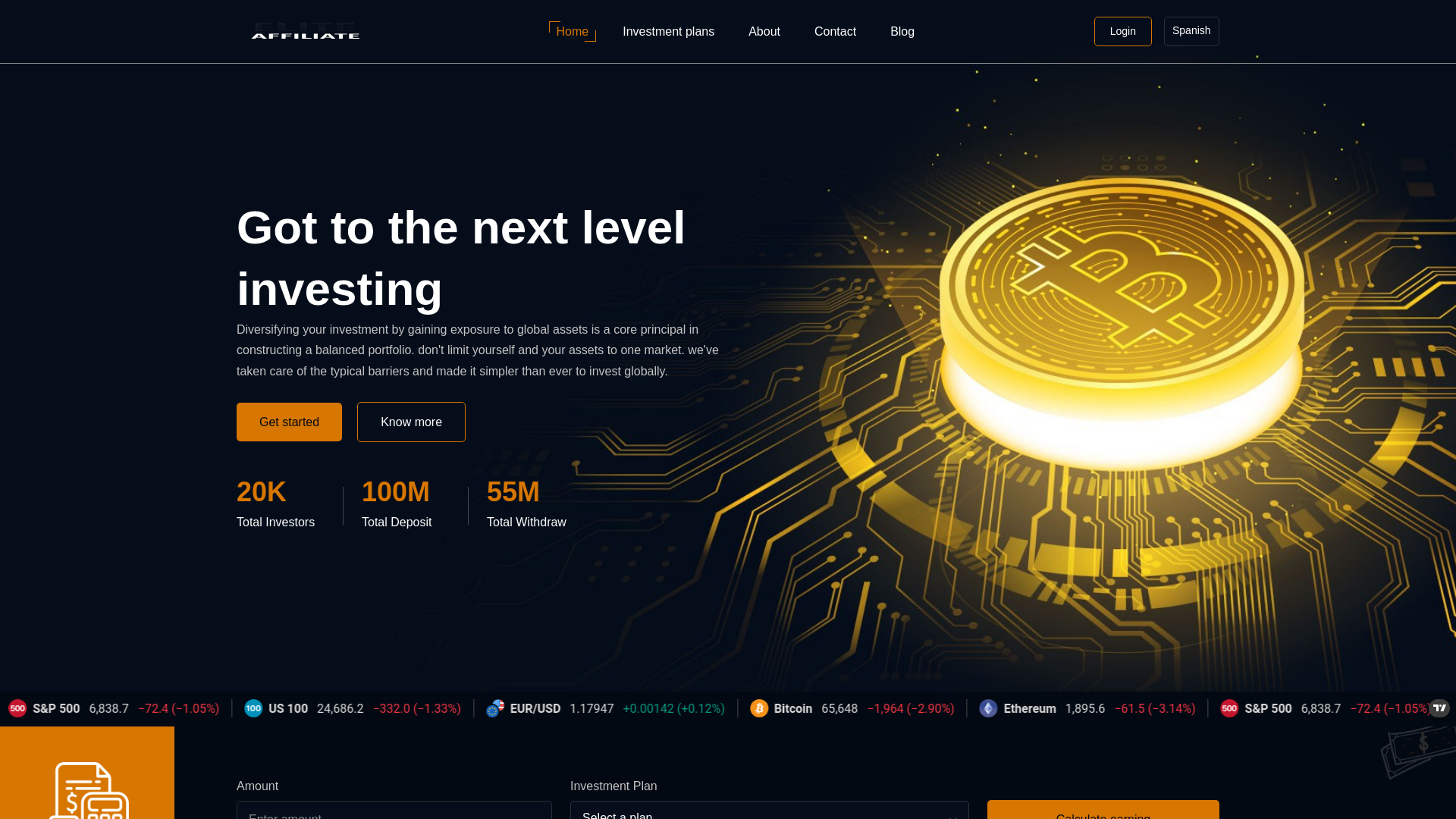 website screenshot of https://eliteaff.pro/