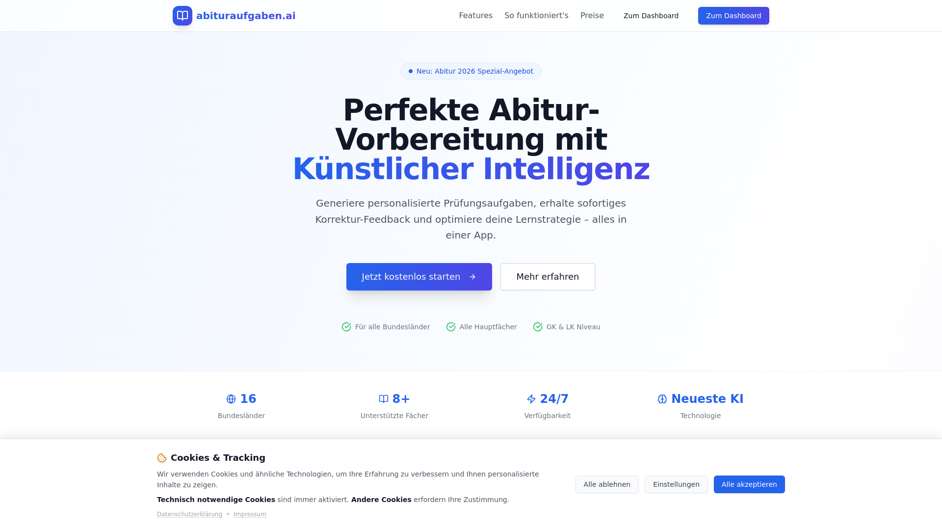 website screenshot of https://abituraufgabenai.pages.dev/