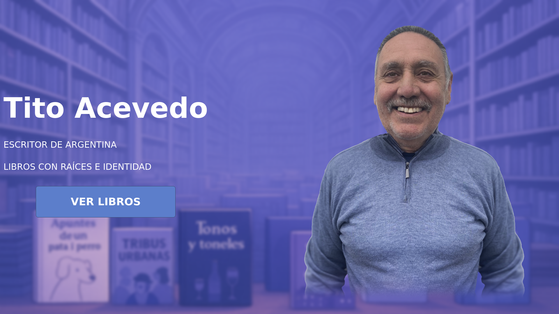 website screenshot of https://titoacevedolibros.com/