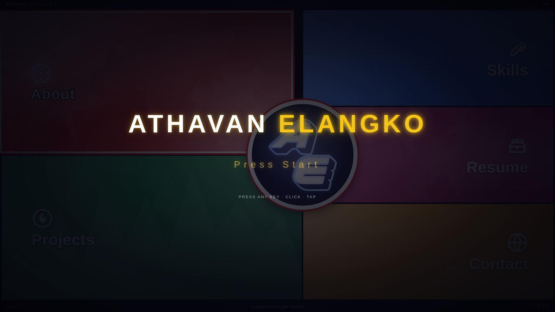 website screenshot of https://athavan.gg/
