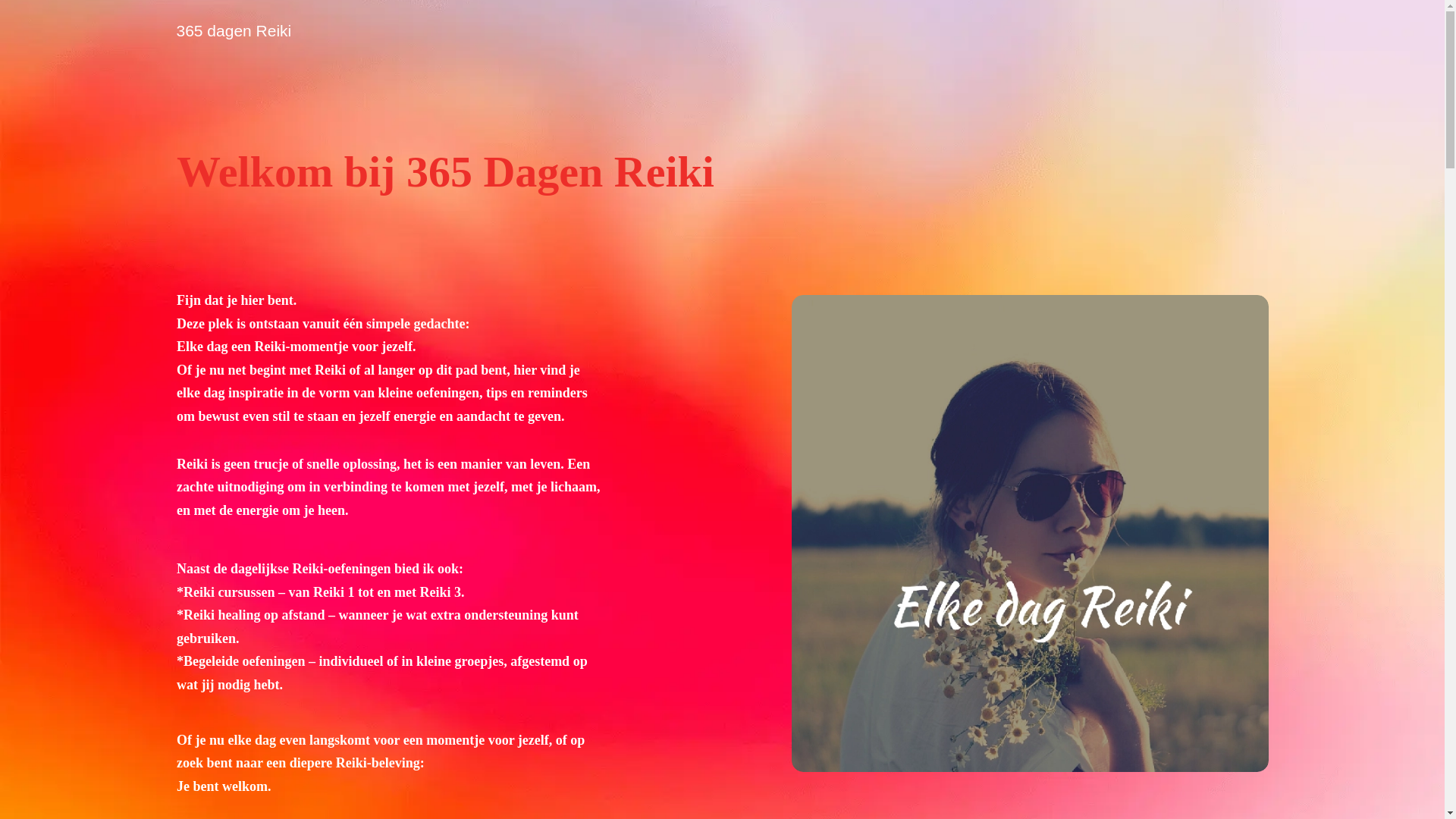 website screenshot of https://365dagenreiki.com/