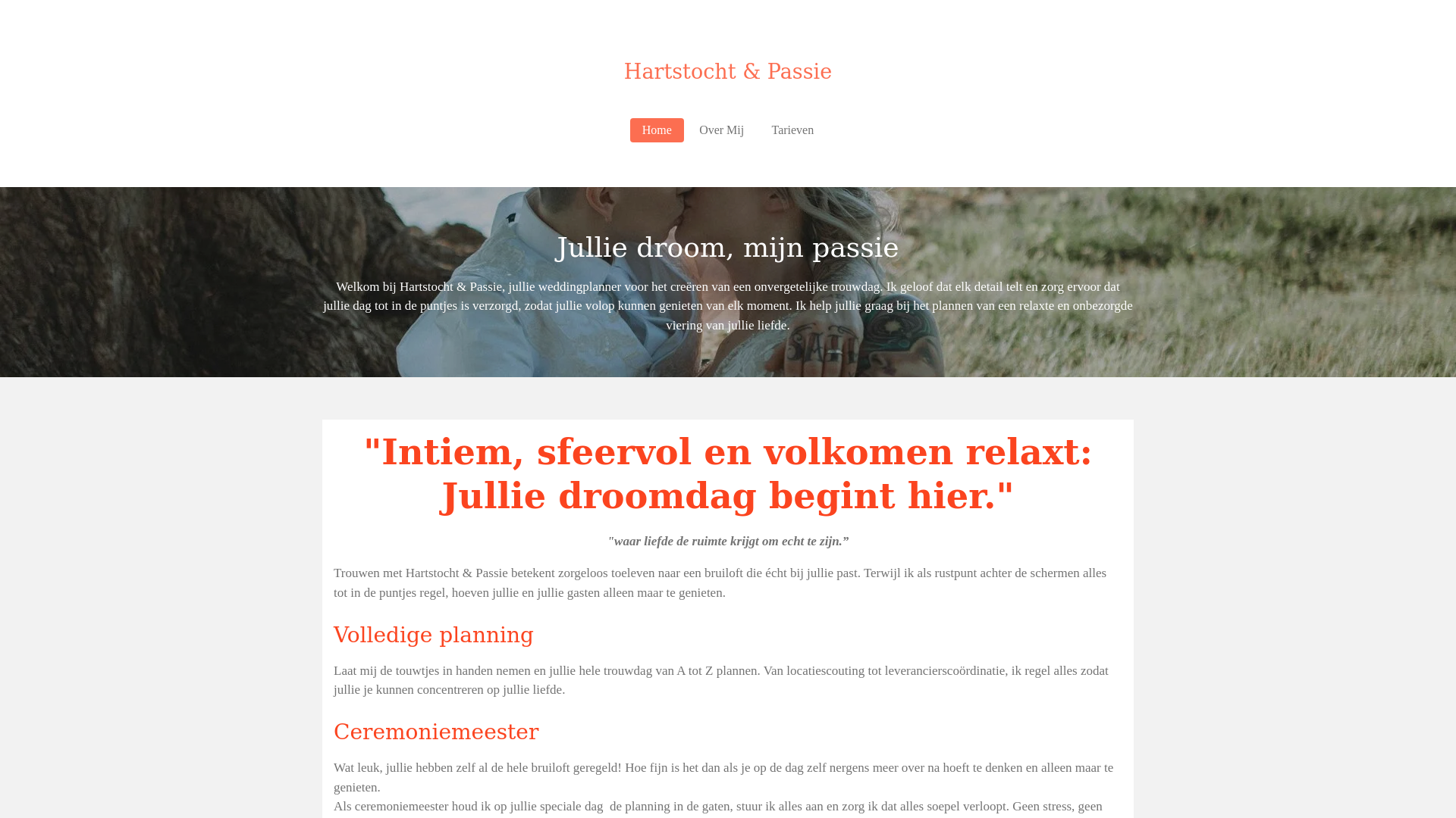 website screenshot of https://hartstochtenpassie.nl/