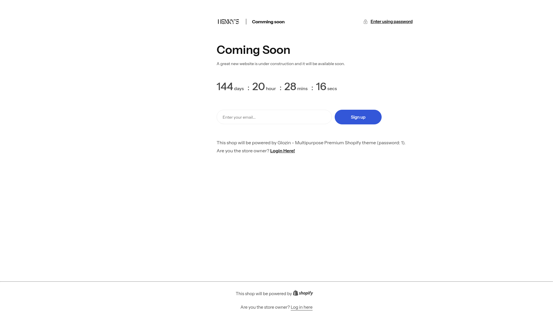 website screenshot of https://henrybag02.com/