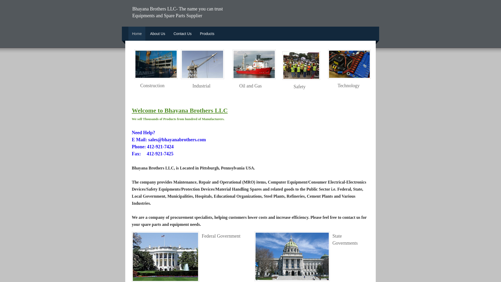 website screenshot of https://bhayanabrothers.com/