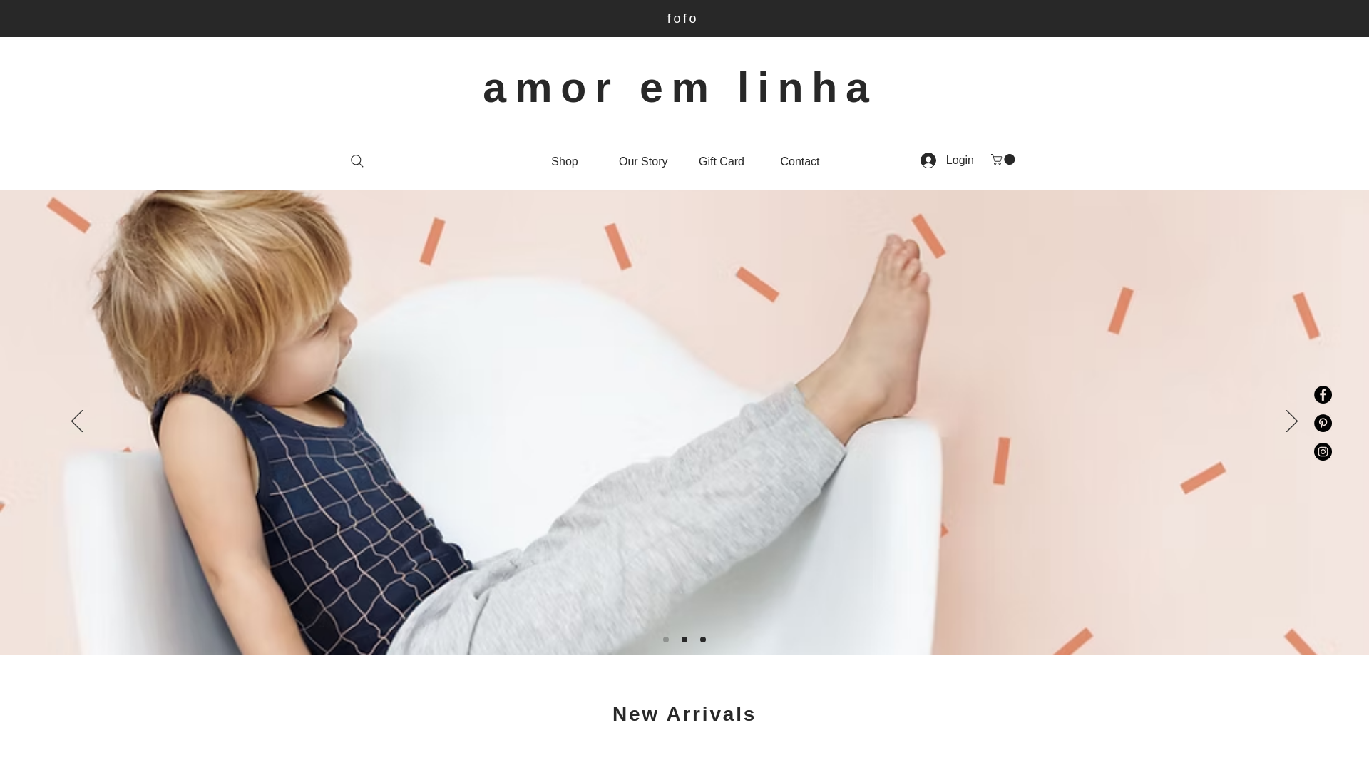 website screenshot of https://amoremlinha.com/