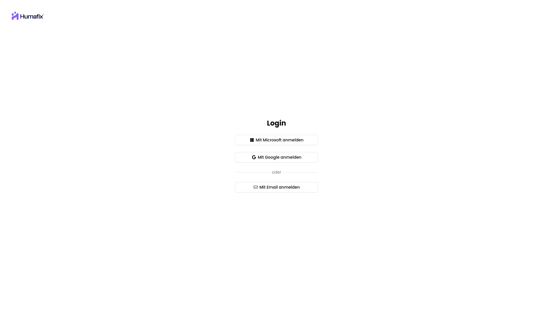 website screenshot of https://humafix.app/