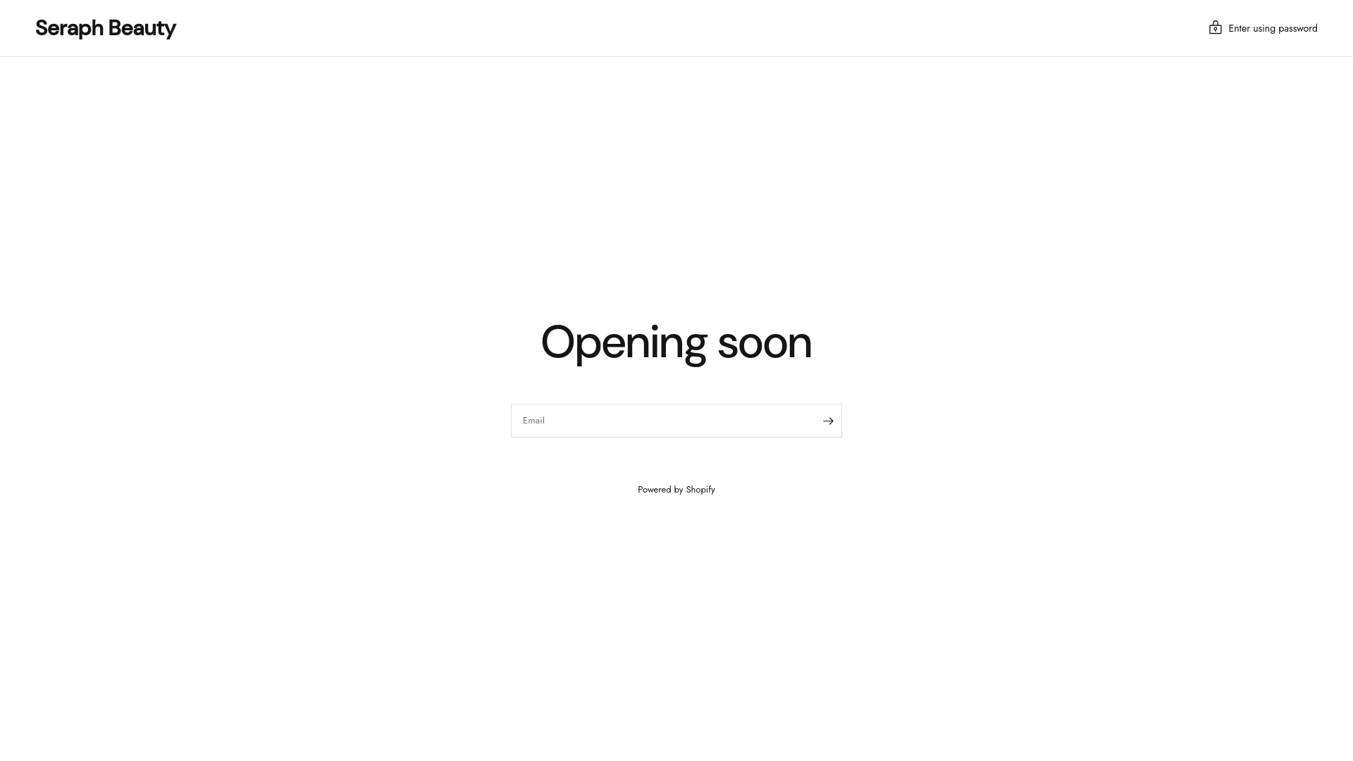 website screenshot of https://seraphbeauty.store/