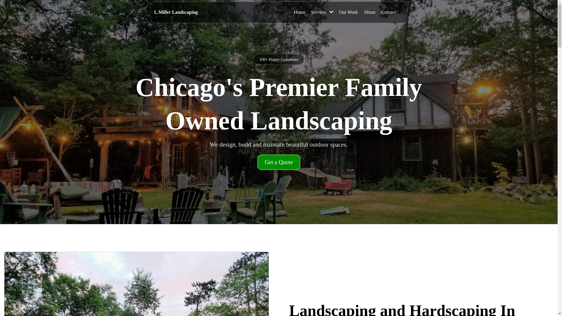 website screenshot of https://l-millerlandscaping.com/