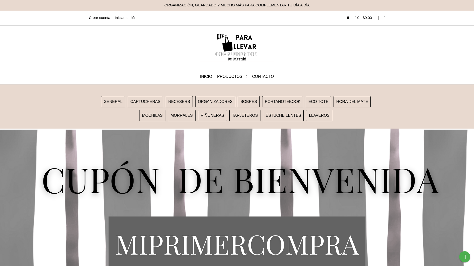 website screenshot of https://parallevarcomplementos.com.ar