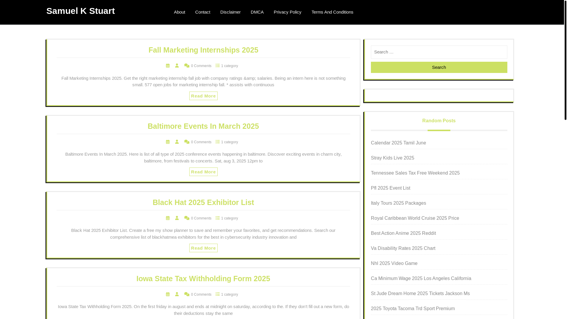 website screenshot of https://samuelkstuart.pages.dev/
