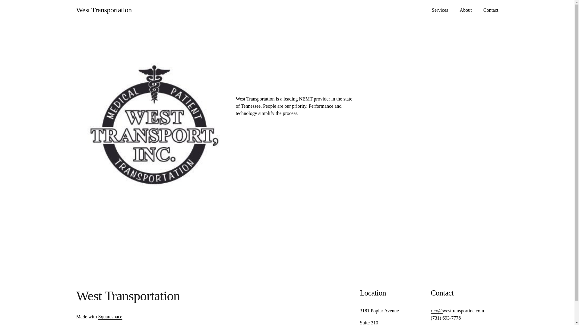 website screenshot of https://westtransportingsinc.com/