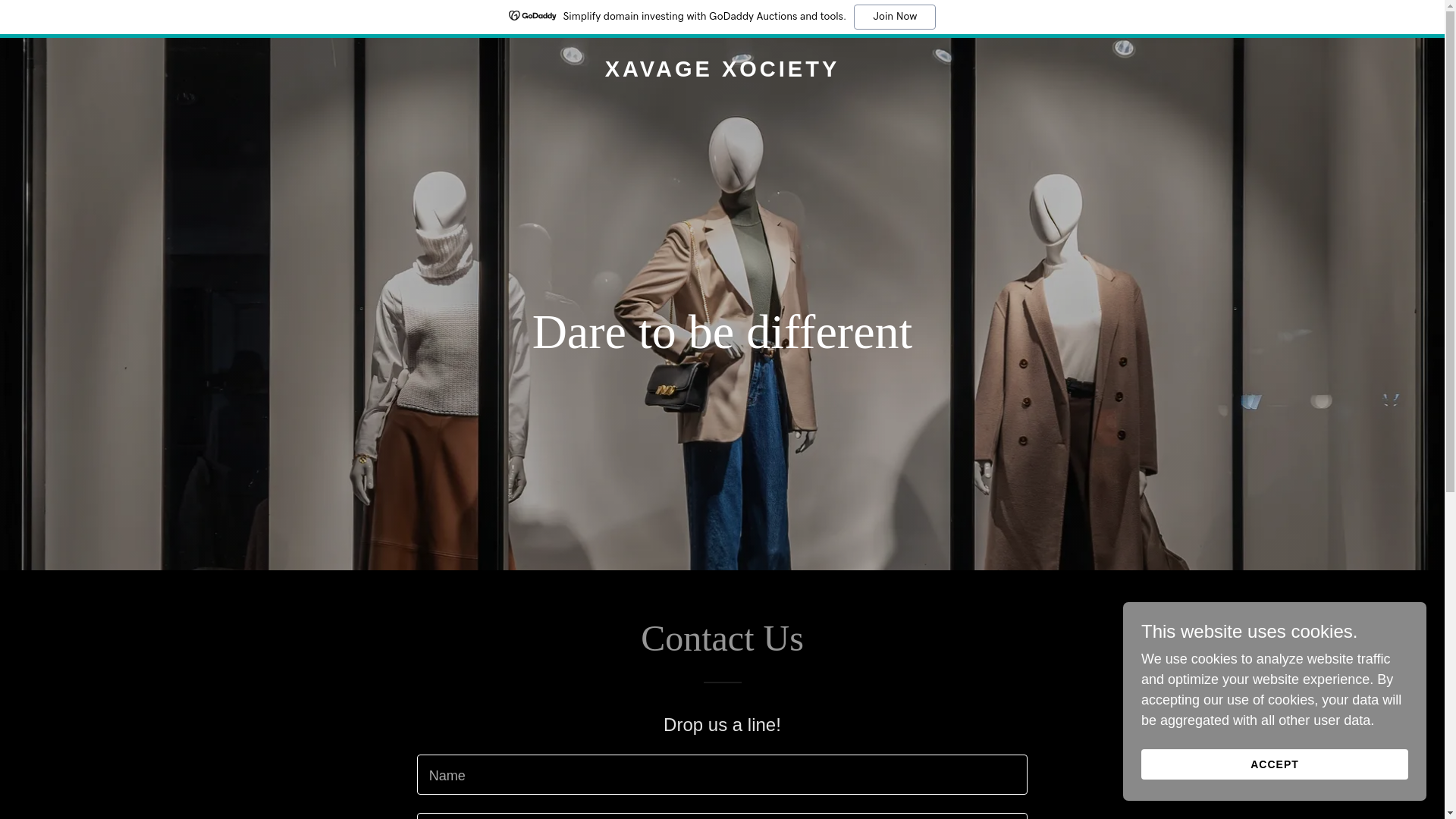 website screenshot of https://xavagexociety.com/