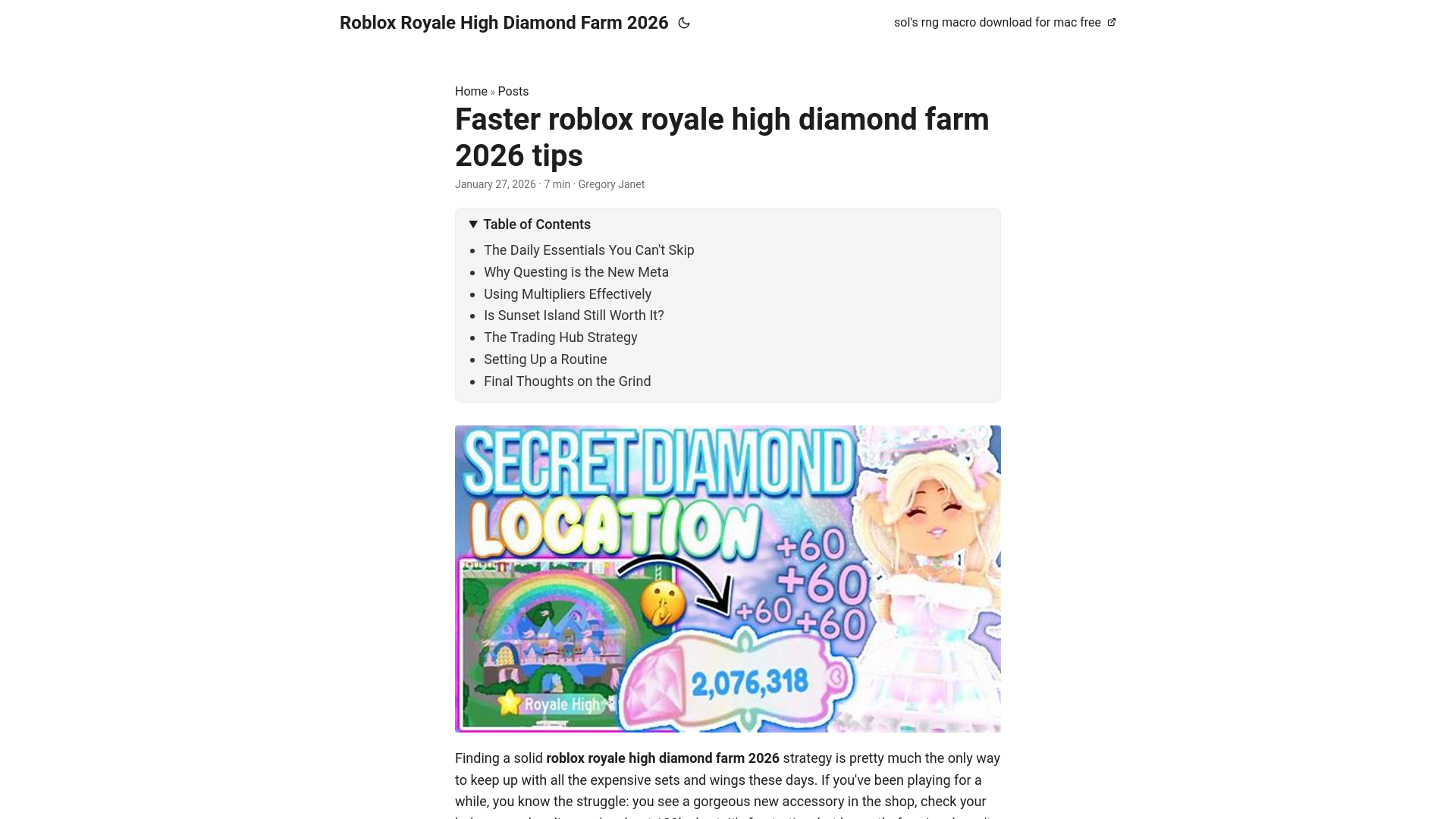website screenshot of https://roblox-royale-high-diamond-farm-2026.pages.dev/