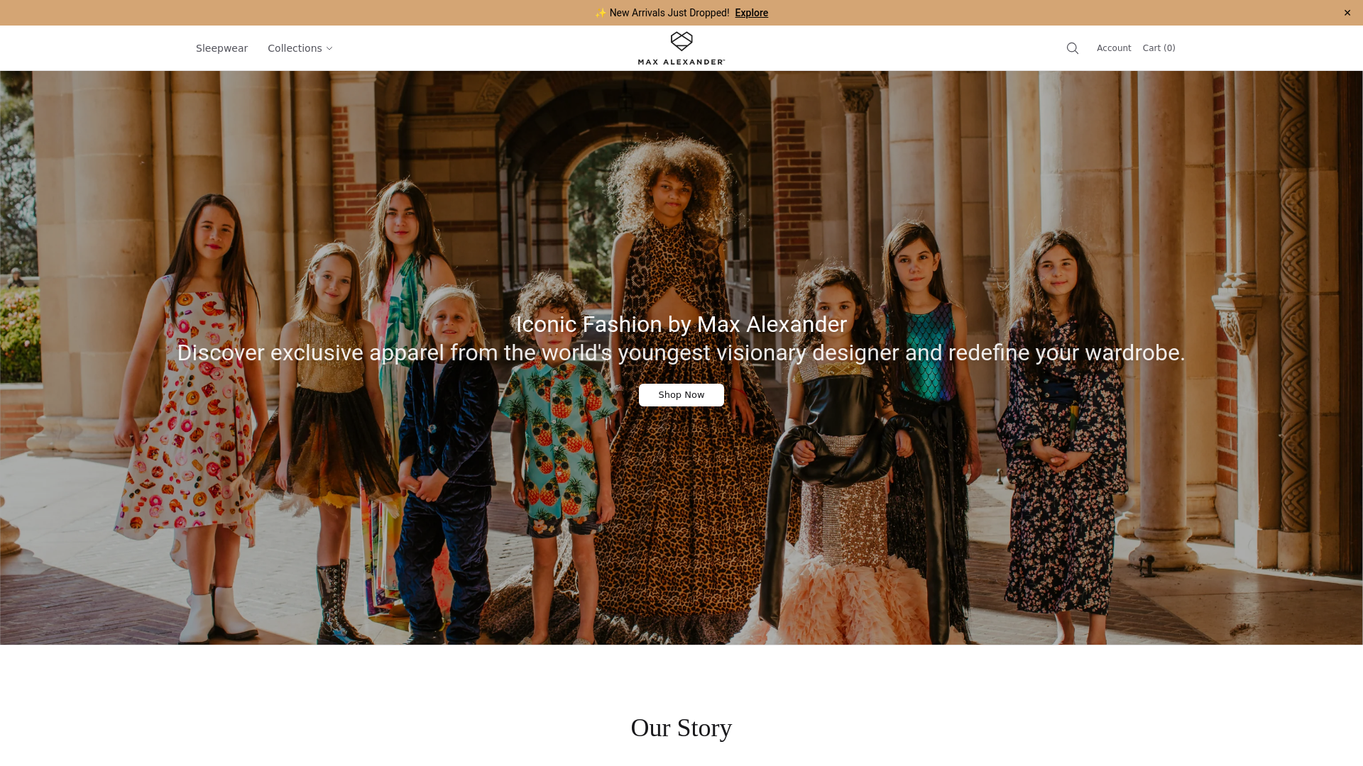 website screenshot of https://getmaxalexander.shop