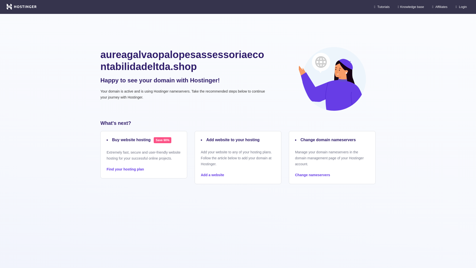 website screenshot of https://aureagalvaopalopesassessoriaecontabilidadeltda.shop/
