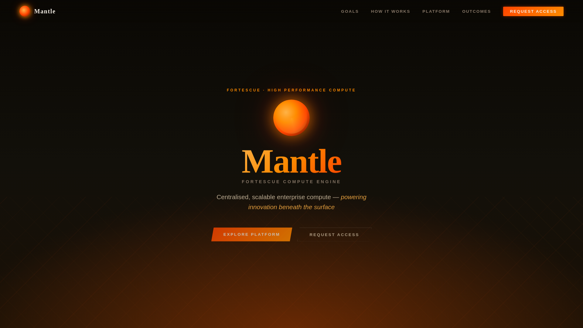 website screenshot of https://mantlepute.com