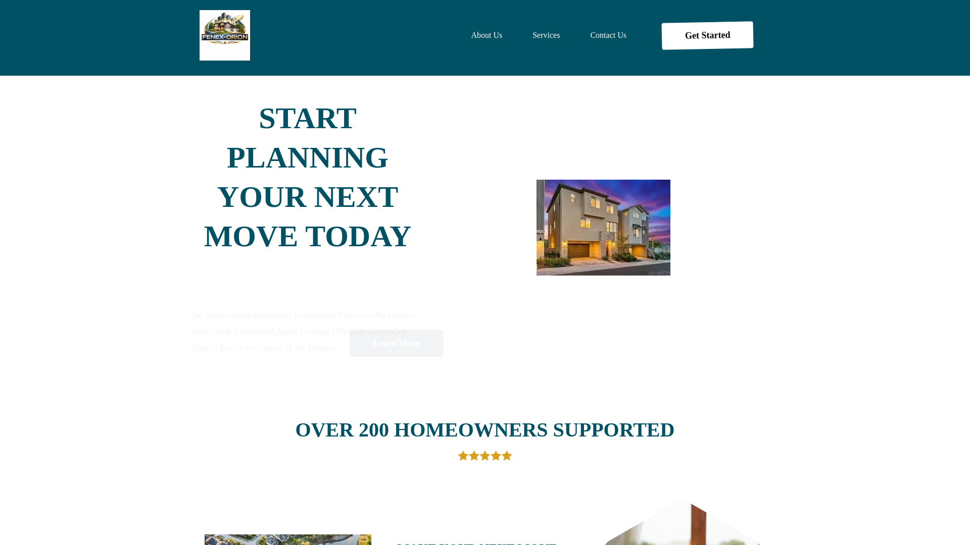 website screenshot of https://fenex-orion.com/