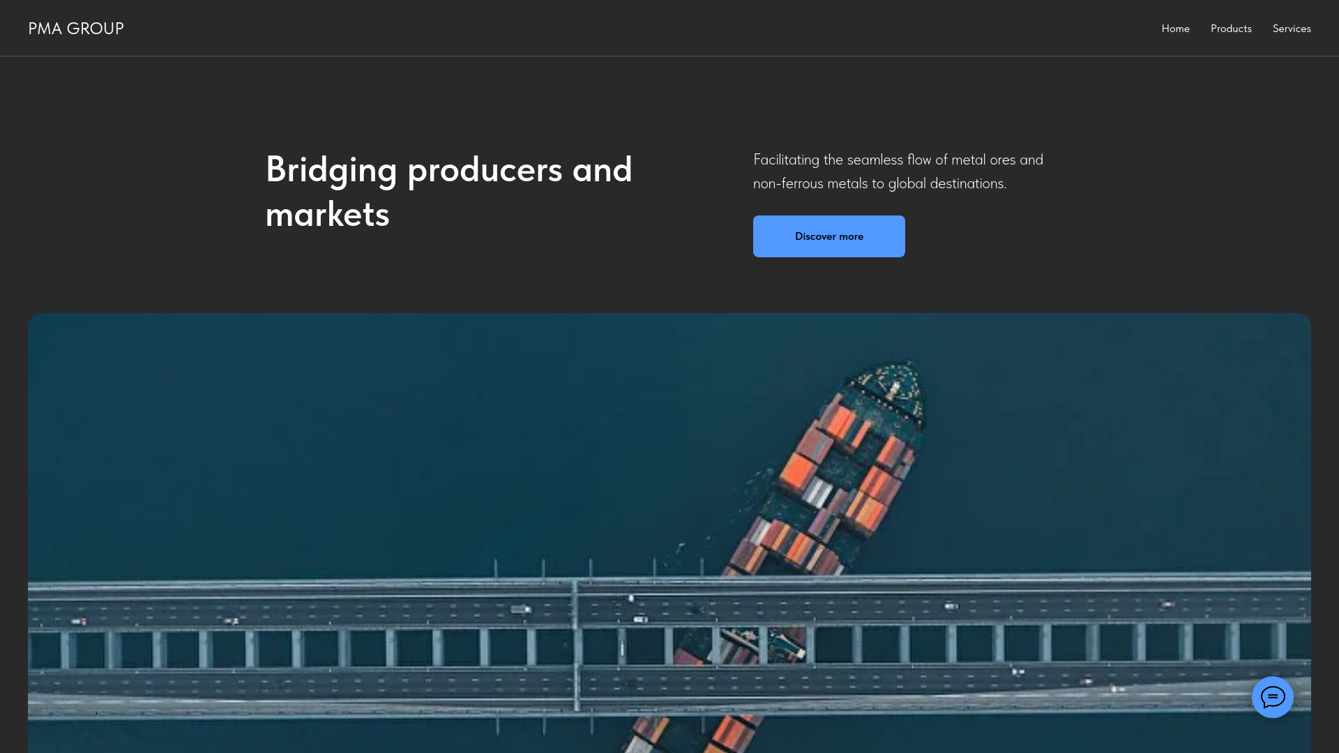 website screenshot of https://pmagrp.com