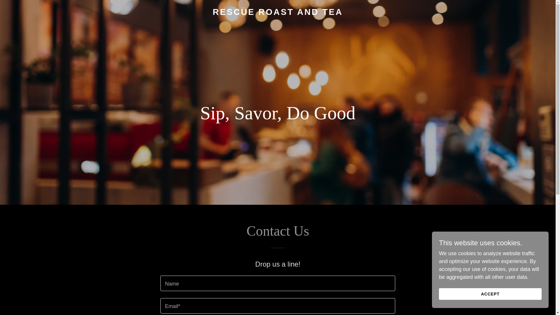 website screenshot of https://rescueroastandtea.com/