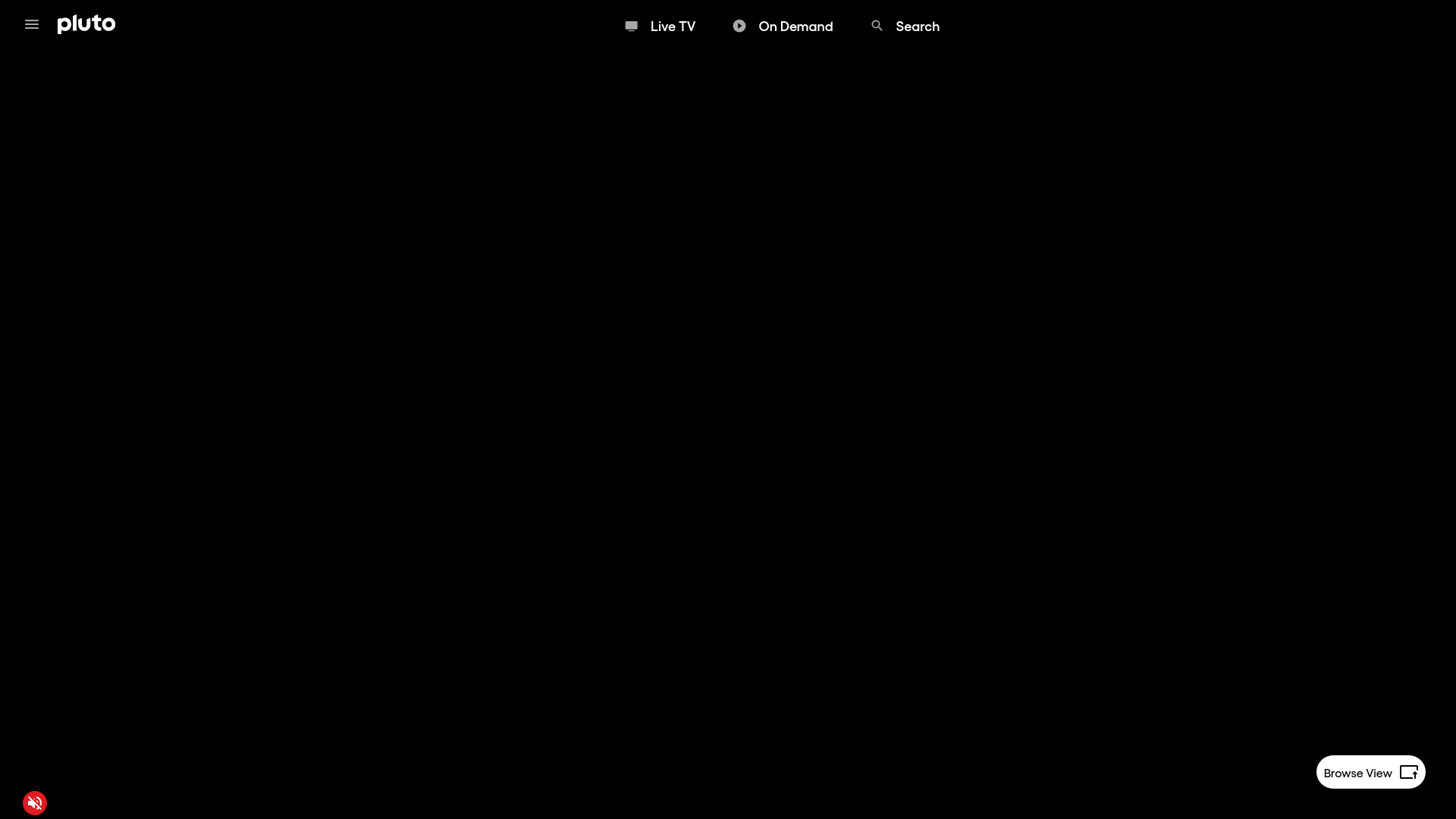 website screenshot of https://pluto.tv/
