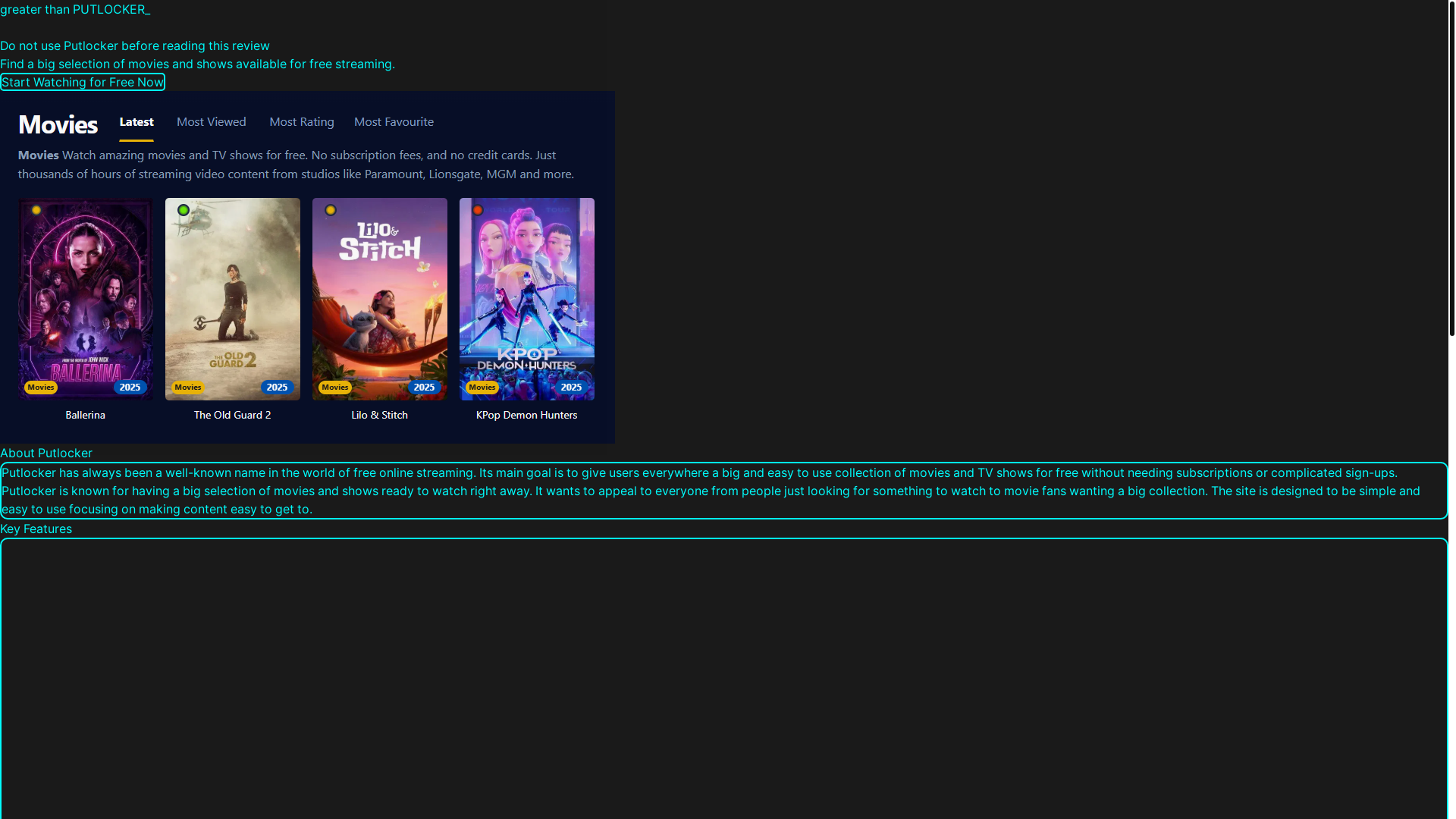 website screenshot of https://putlocker-yeev.pages.dev/