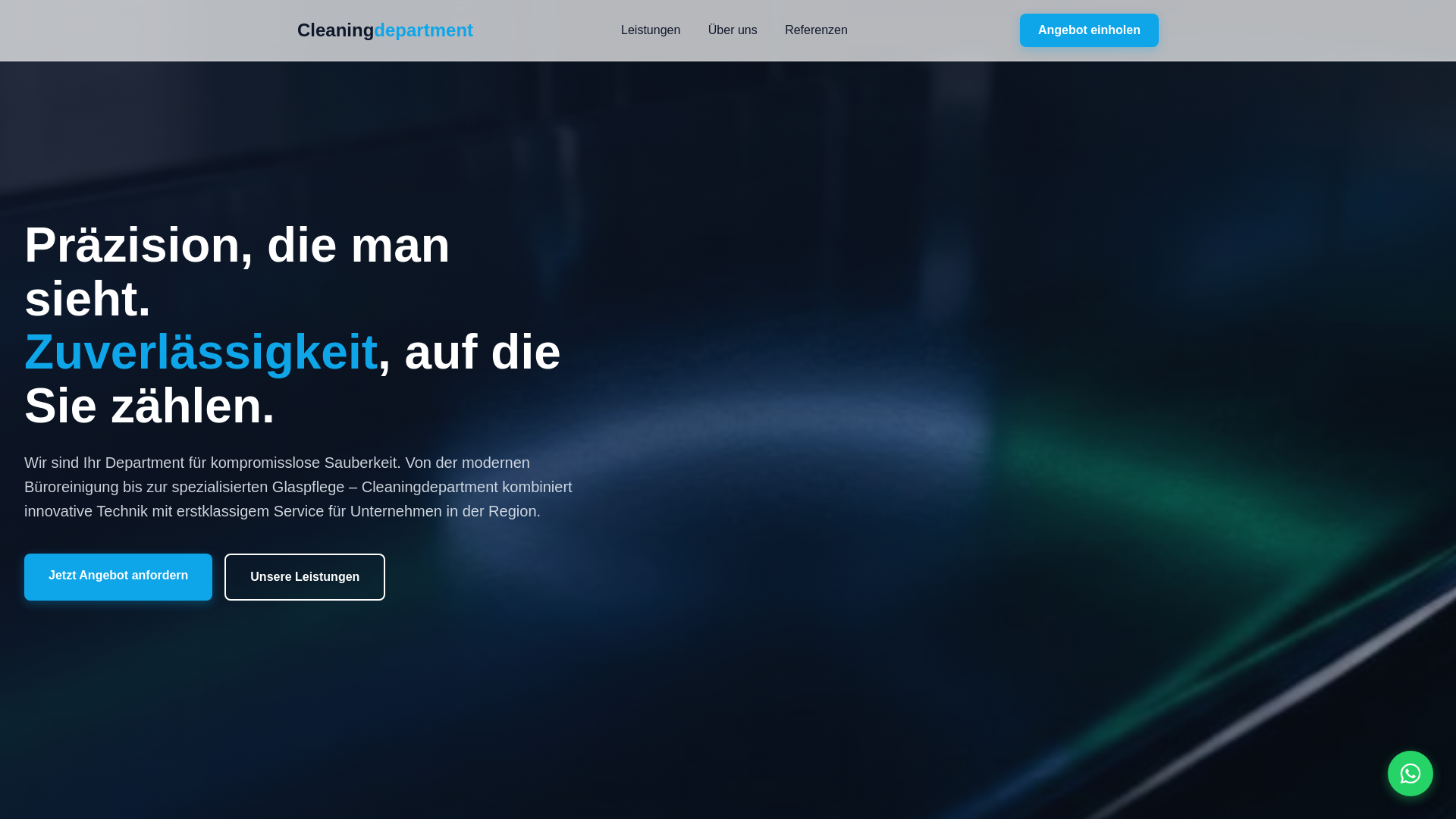 website screenshot of https://cleaningdepartment.de