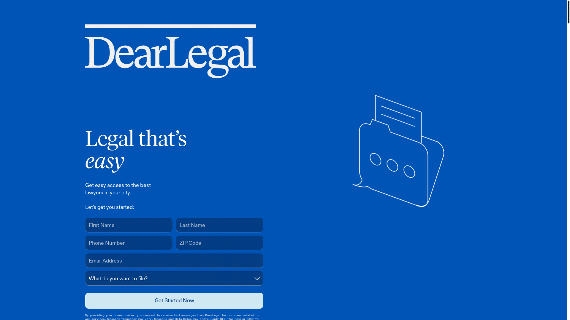 website screenshot of https://joindearlegalteam.com/