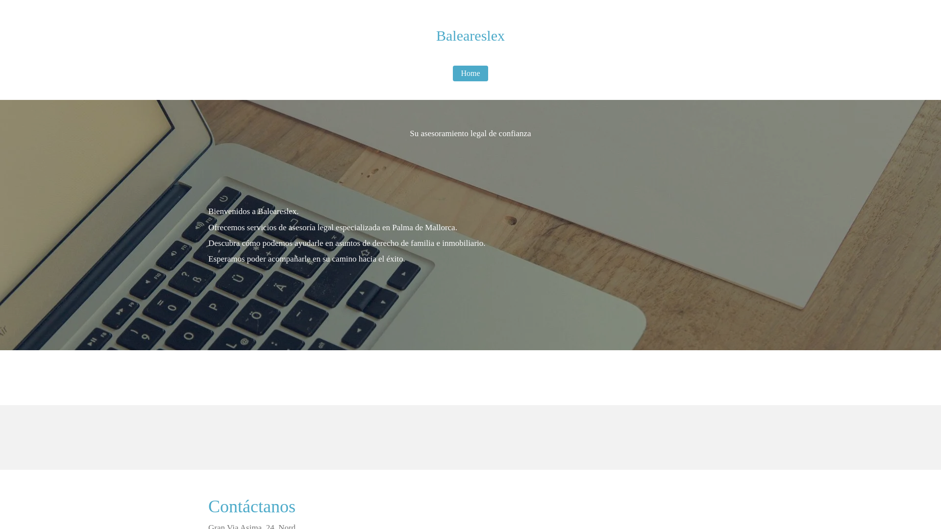 website screenshot of https://baleareslex.es/