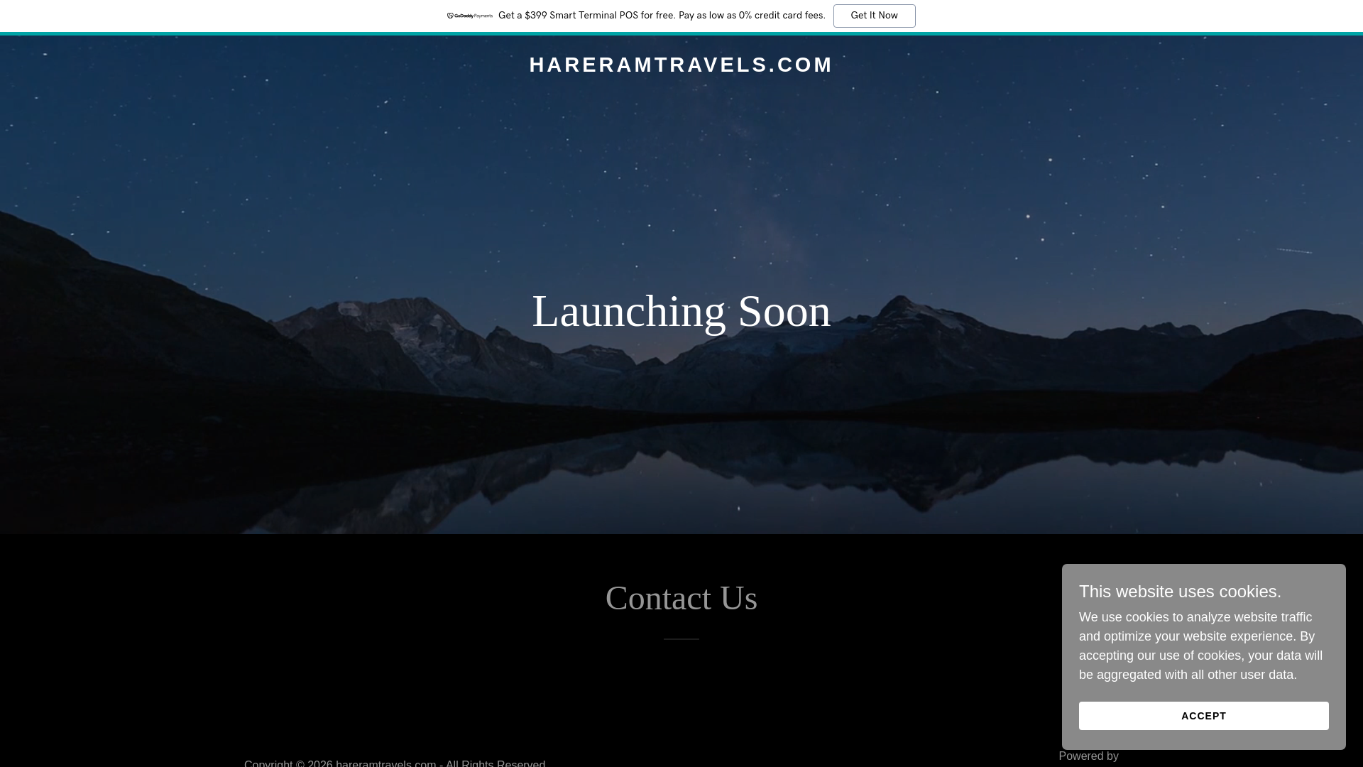 website screenshot of https://hareramtravels.com/