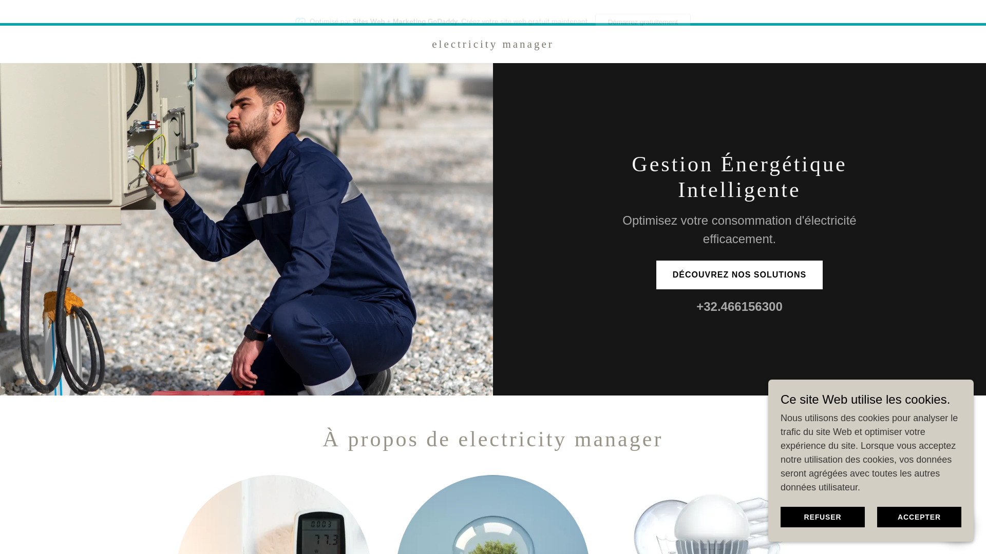 website screenshot of https://aielectricitymanager.com/