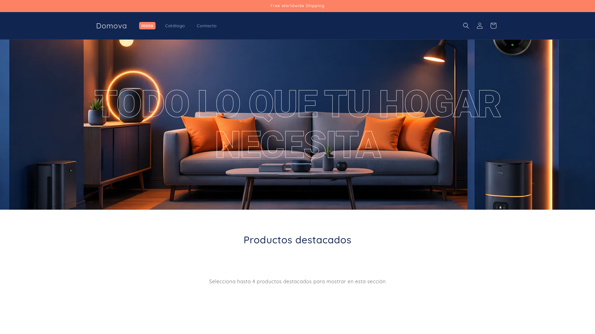 website screenshot of https://domova.es/