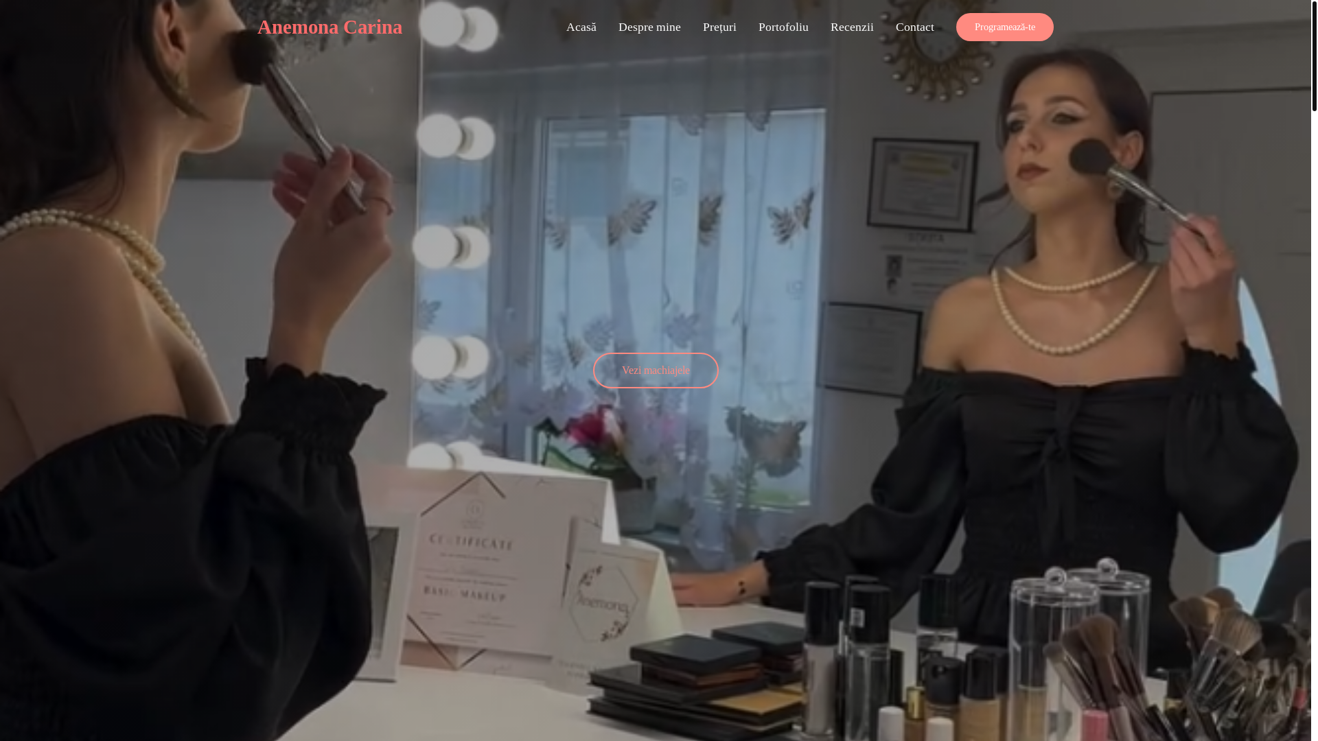 website screenshot of https://anemonabeautystudio.ro/