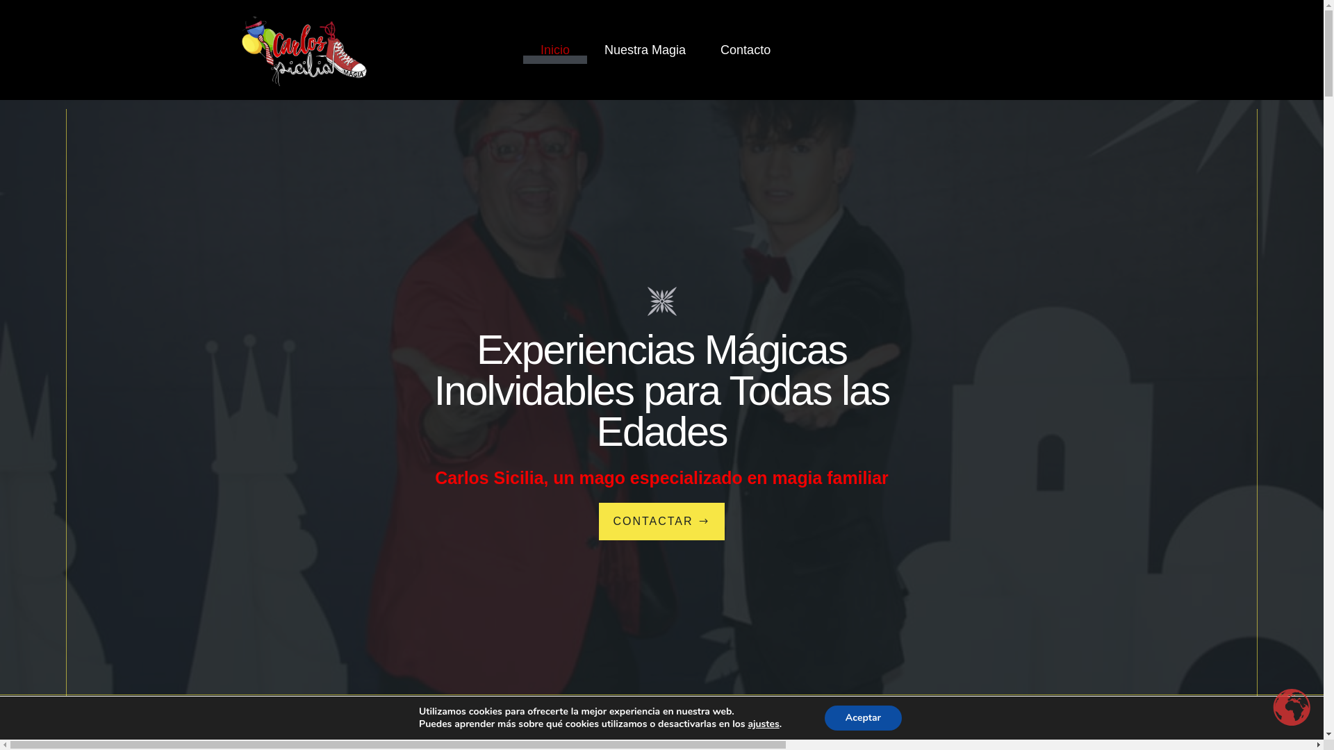 website screenshot of https://zaragozaconmagia.es/