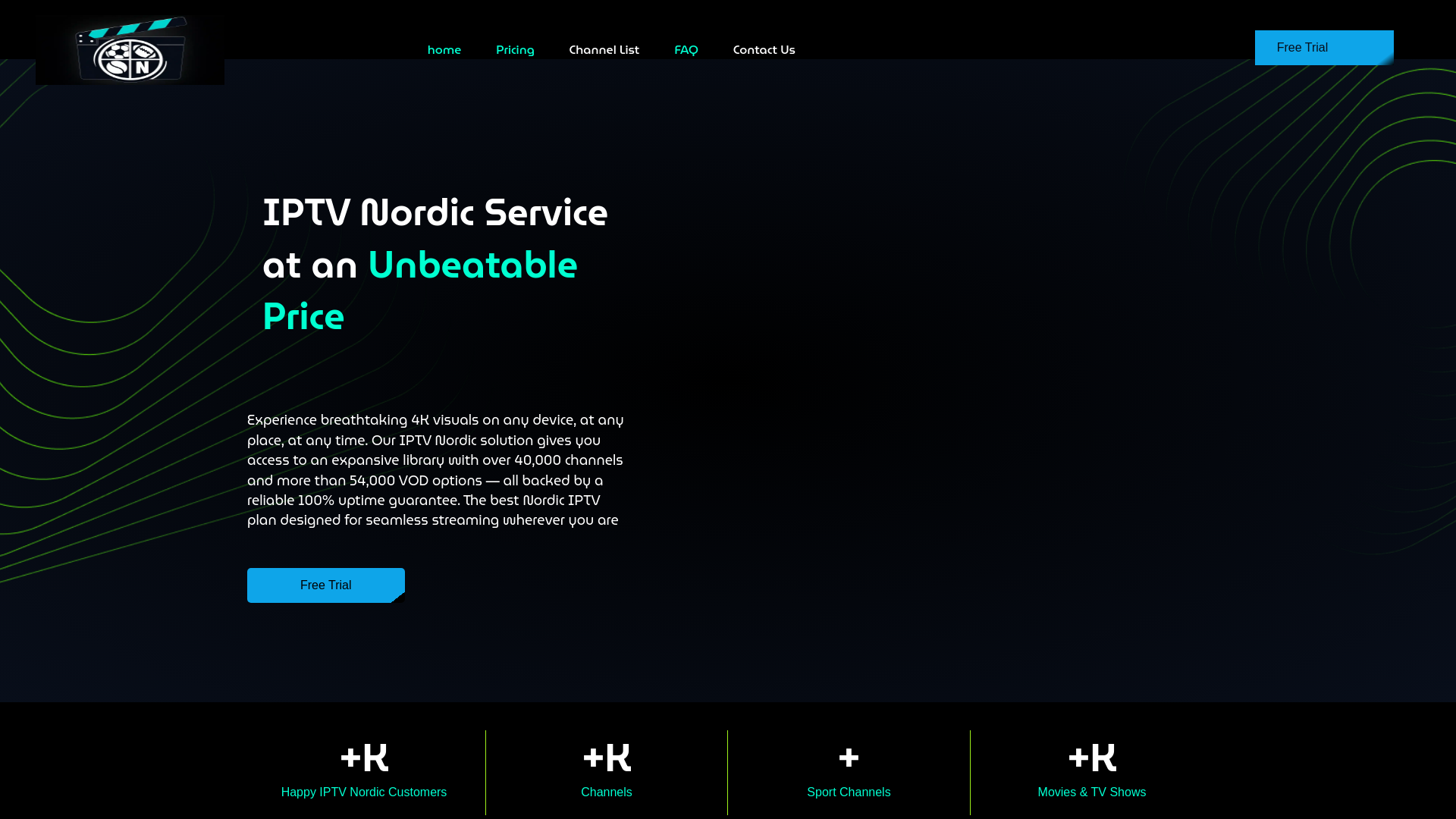 website screenshot of https://nordiciptvfast.com/