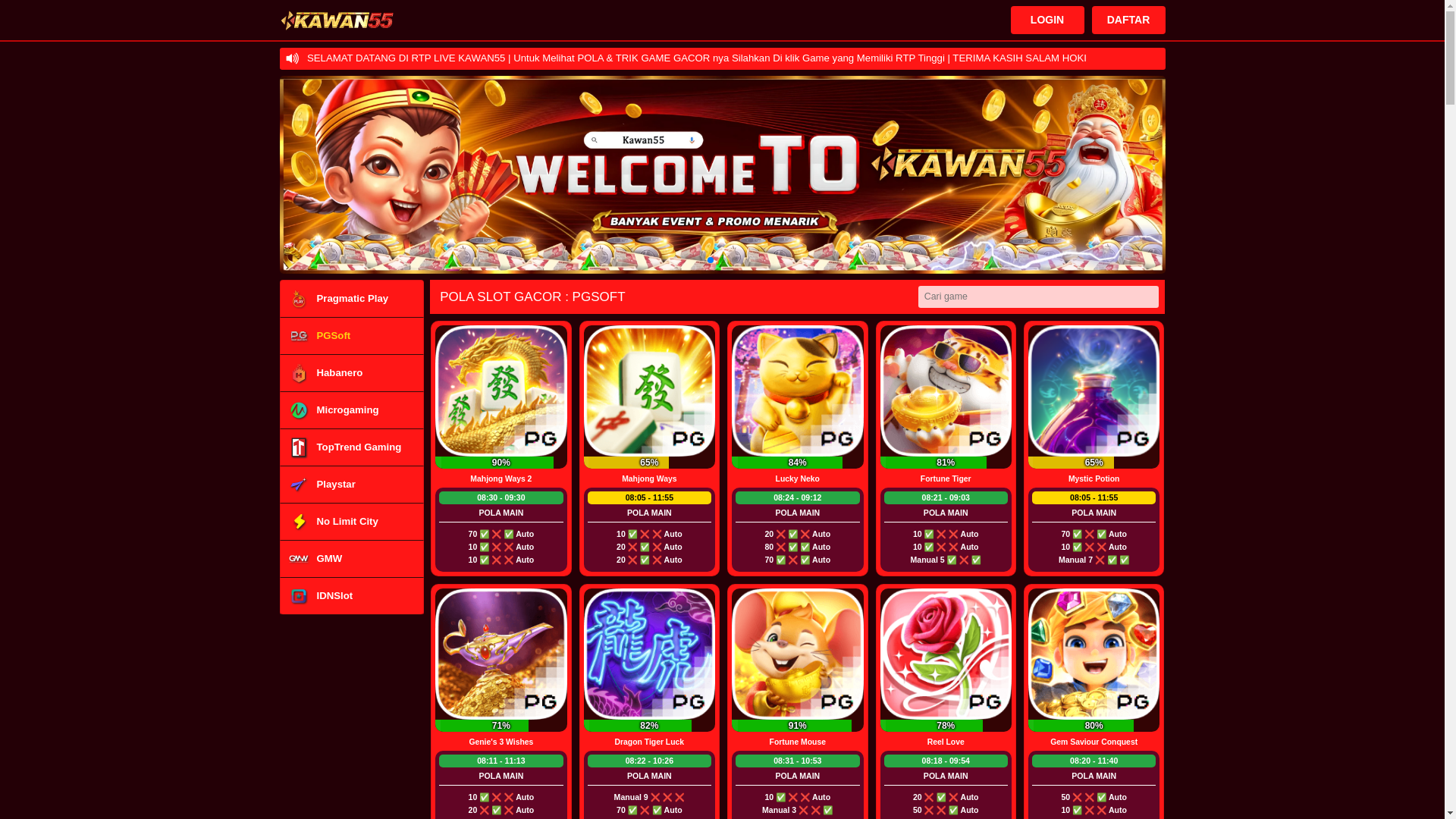 website screenshot of https://rtpkawan55-pg-soft.pages.dev/