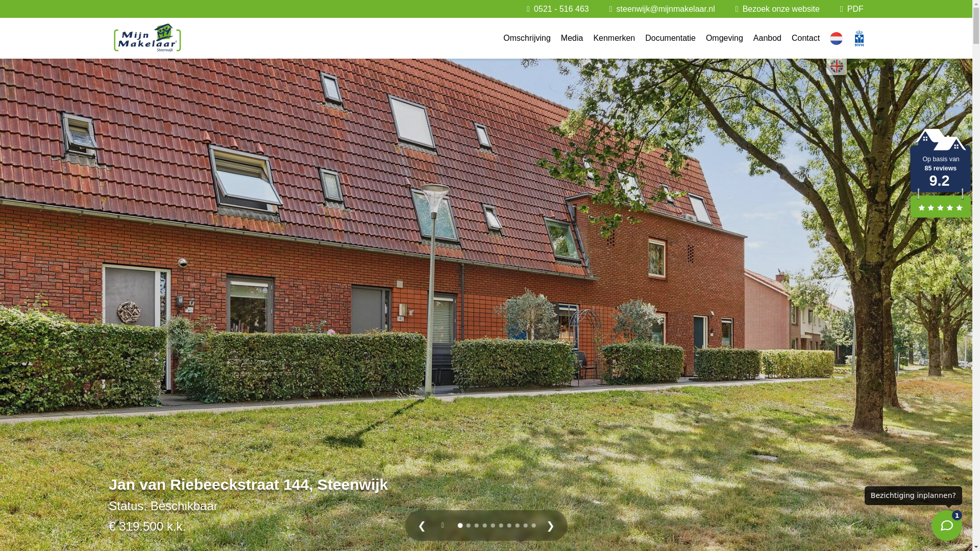 website screenshot of https://janvanriebeeckstraat144.nl/