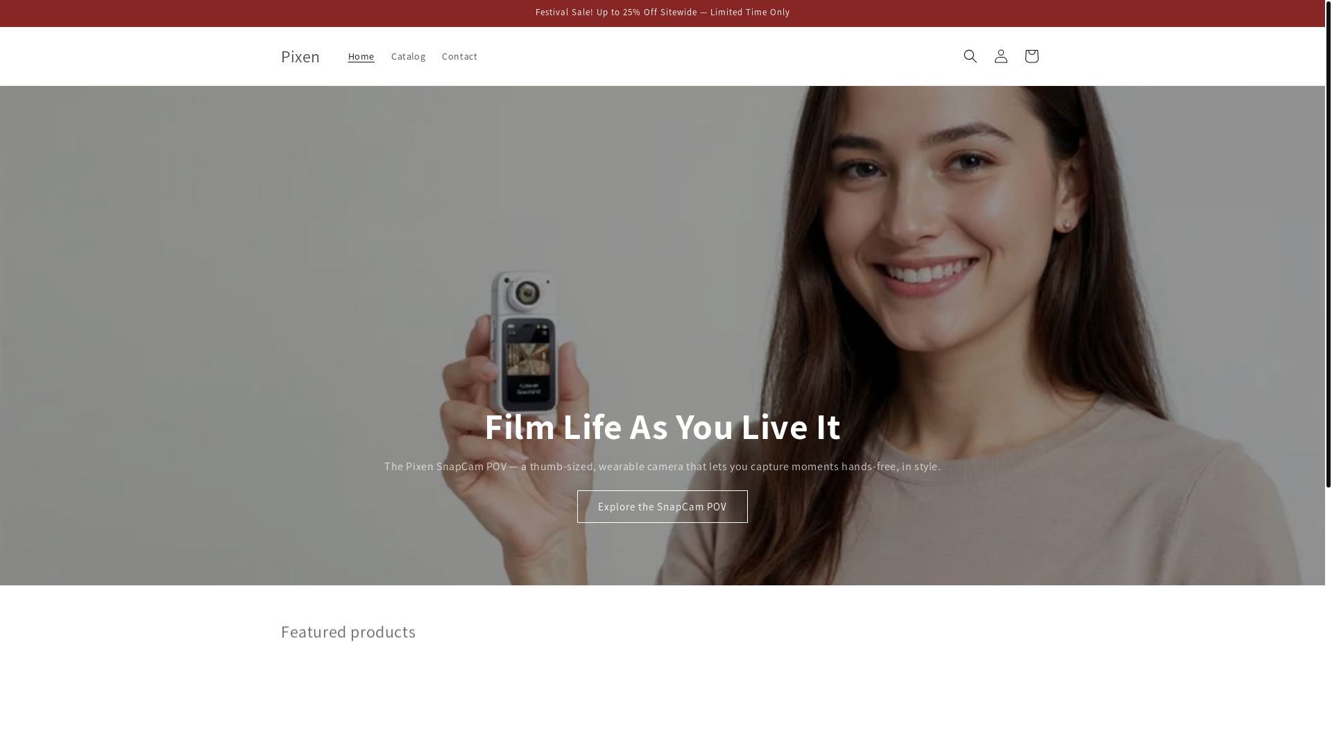 website screenshot of https://pixenspace.com/