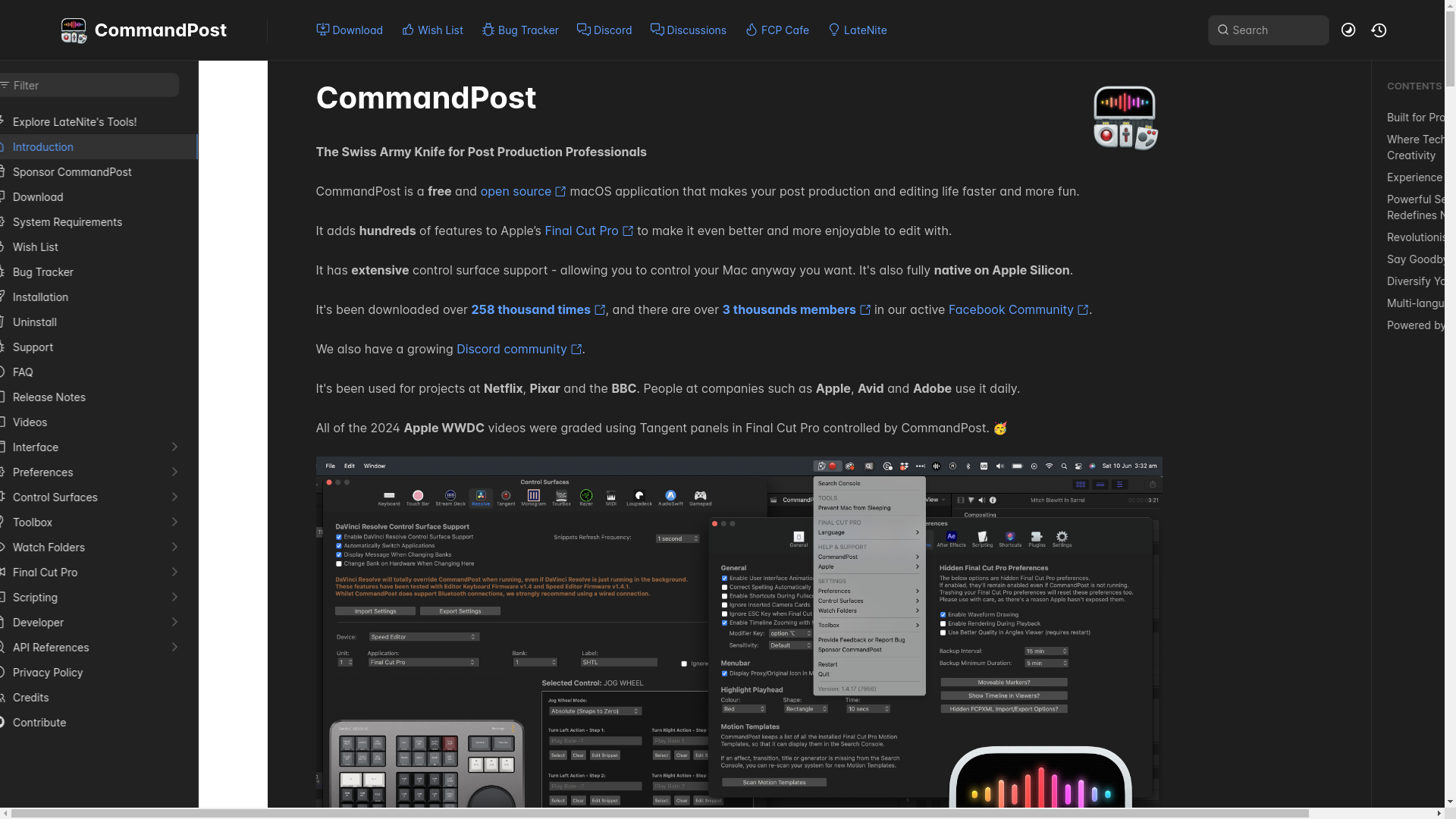 website screenshot of https://commandpost.pages.dev/