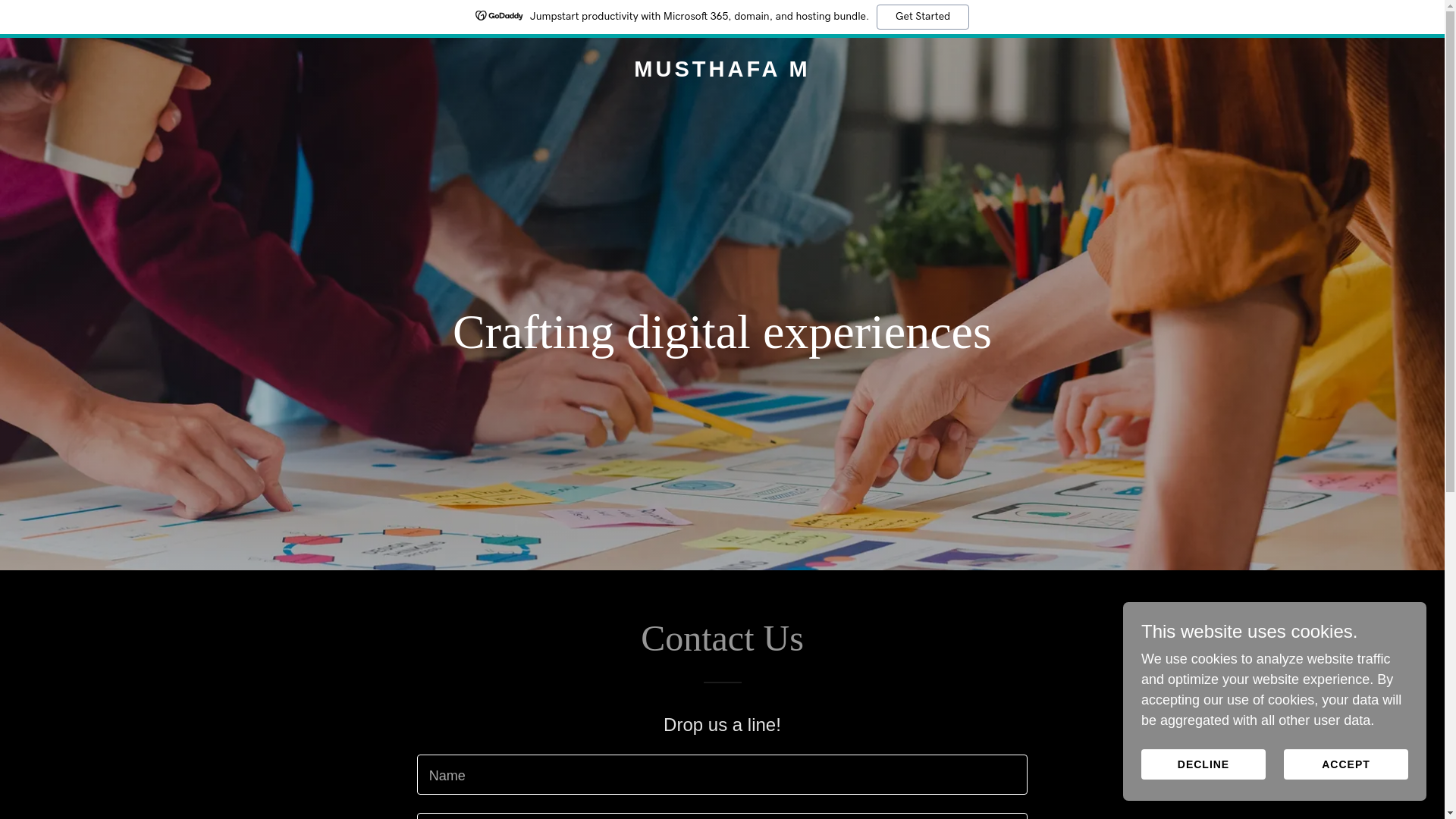 website screenshot of https://musthafa.dev/