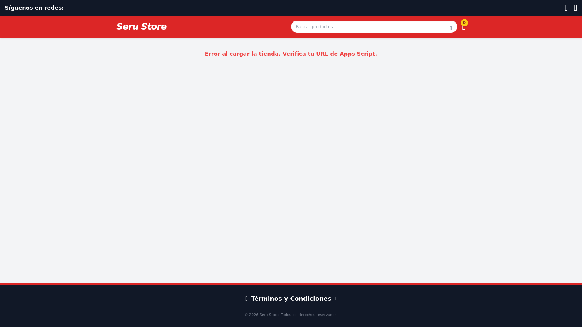website screenshot of https://serustore.com