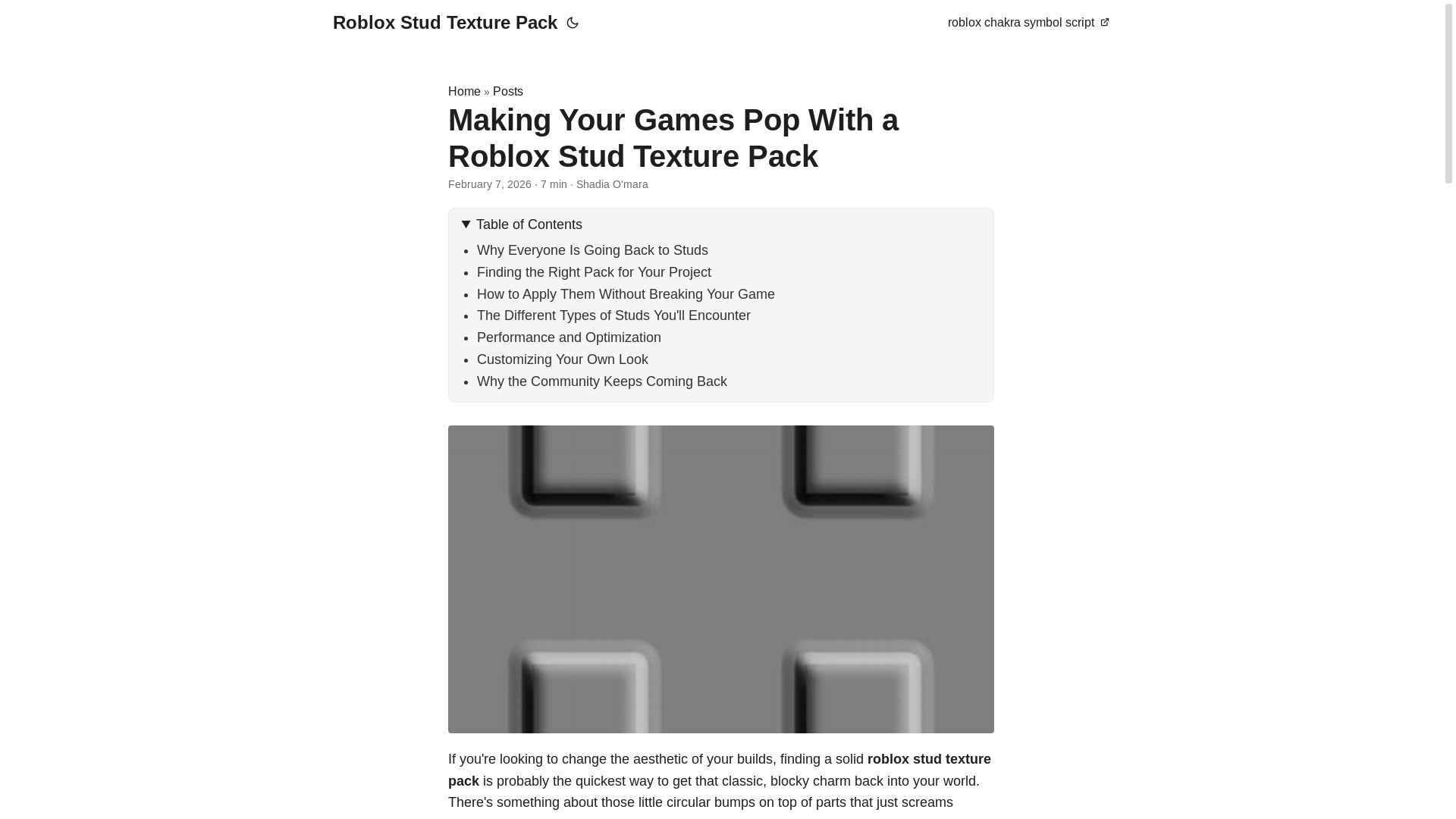 website screenshot of https://roblox-stud-texture-pack.pages.dev/