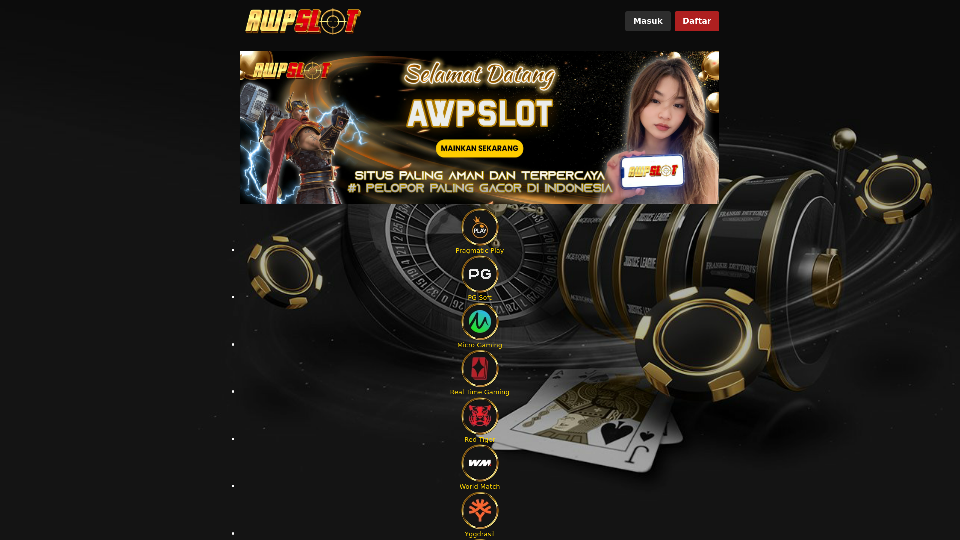 website screenshot of https://rtpawpslotgold.blog/